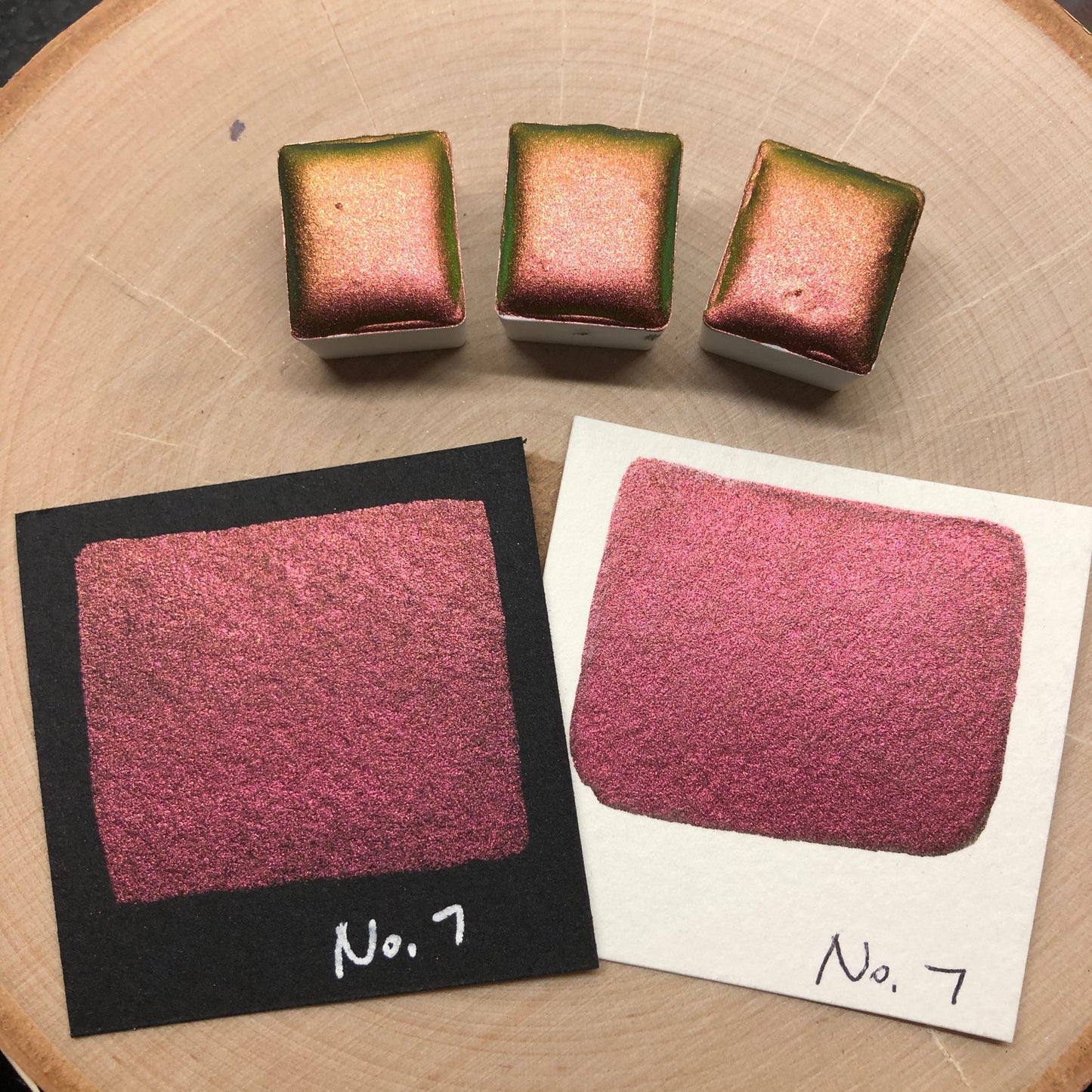 No.7 number series Handmade color shift watercolor paints chrome pigments Half/Quarter/Mini