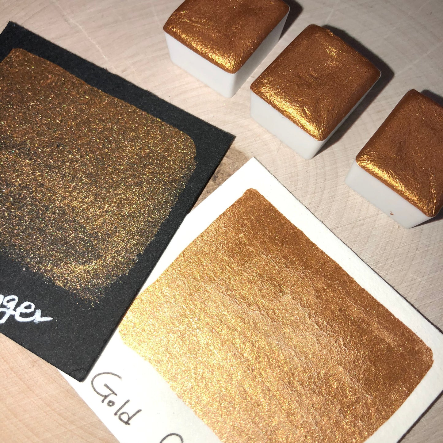 Gold finger watercolor paints half pan