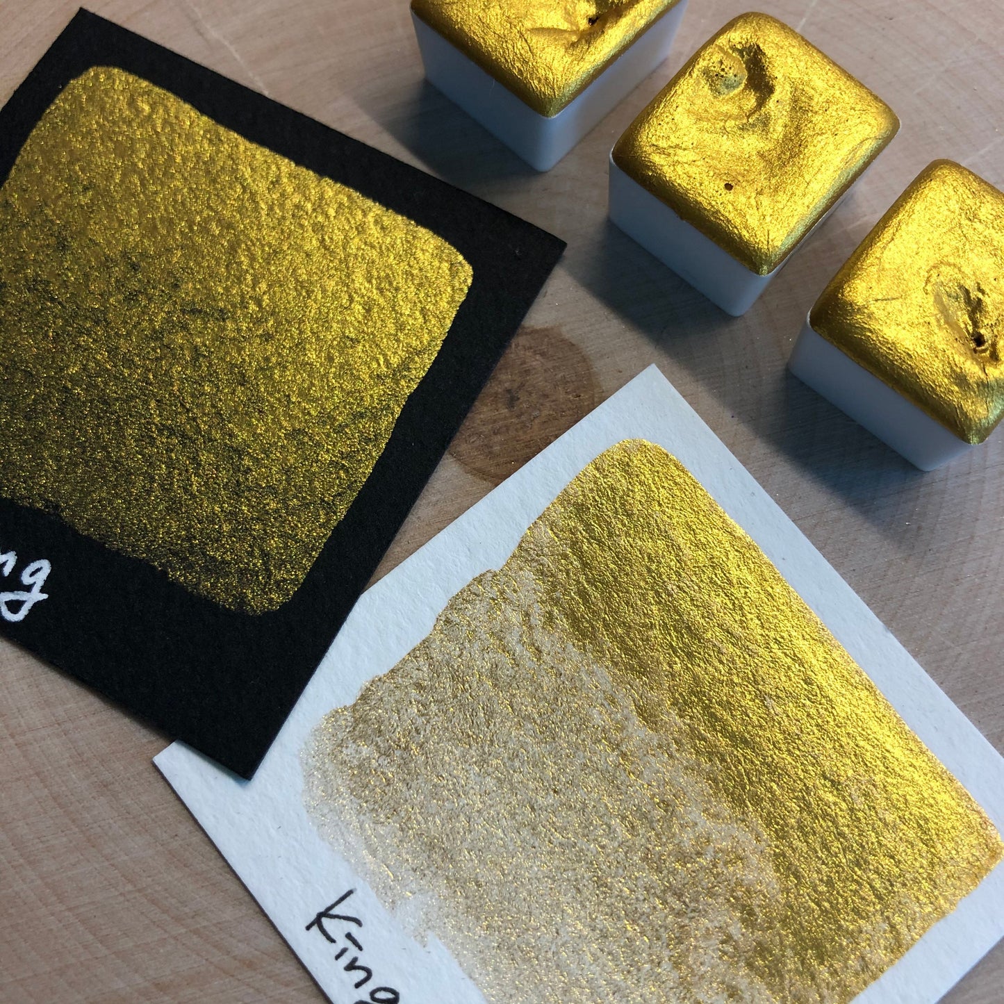 King watercolor gold paints half pan