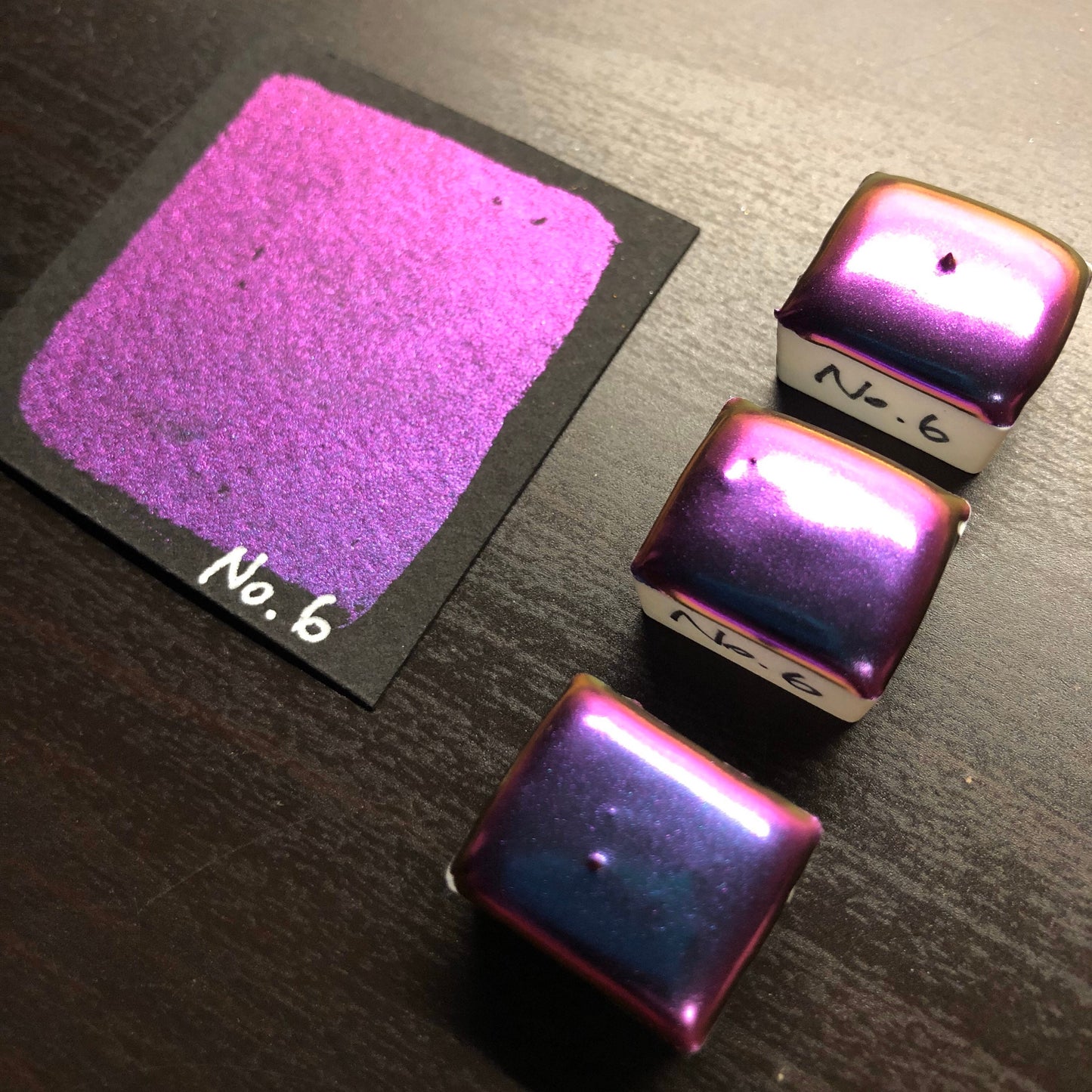 No.6 Number series Handmade color shift watercolor paints chrome pigments Half/Quarter/Mini