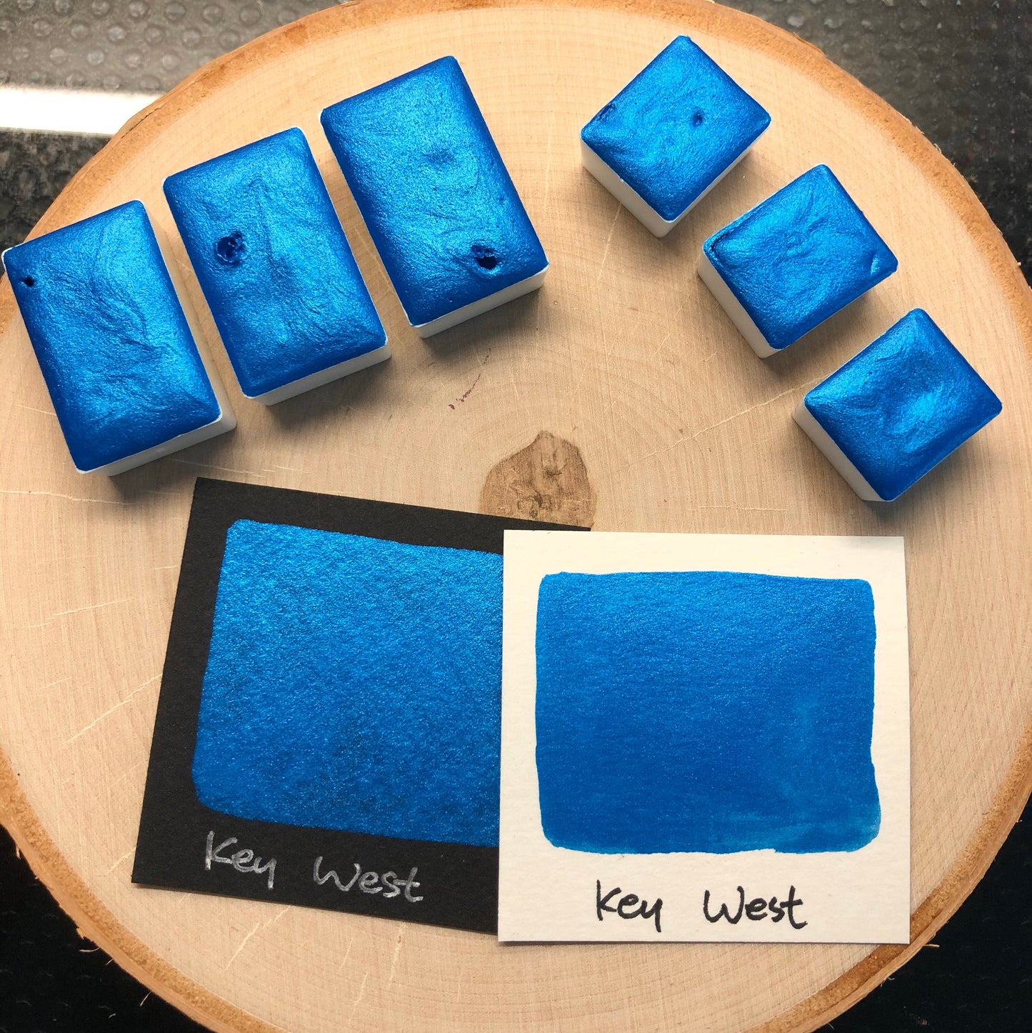 Key West blue watercolor paints Half pans
