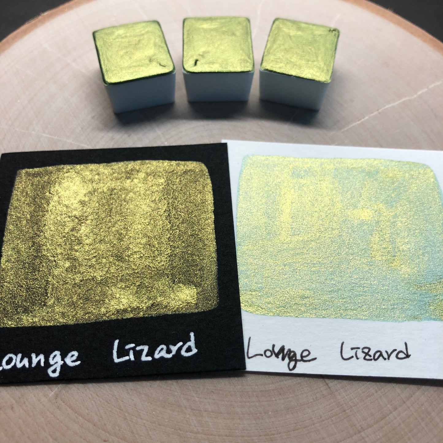 Lounge lizard green watercolor paints half pans