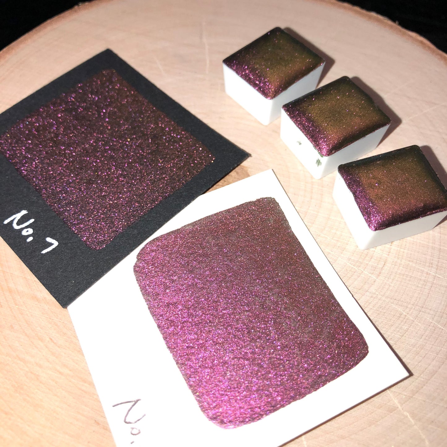No.7 number series Handmade color shift watercolor paints chrome pigments Half/Quarter/Mini