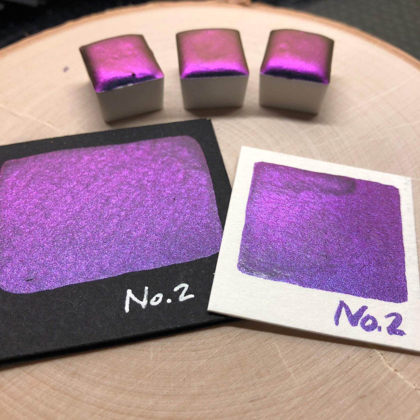 No.2 number series Handmade color shift watercolor paints chrome pigments Half/Quarter/Mini