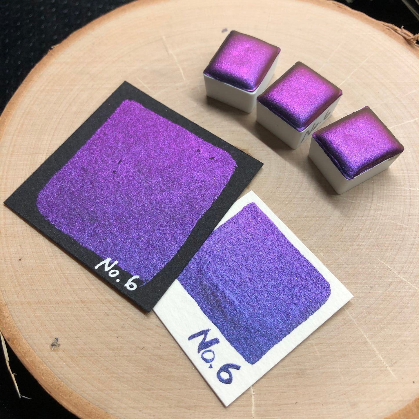No.6 Number series Handmade color shift watercolor paints chrome pigments Half/Quarter/Mini