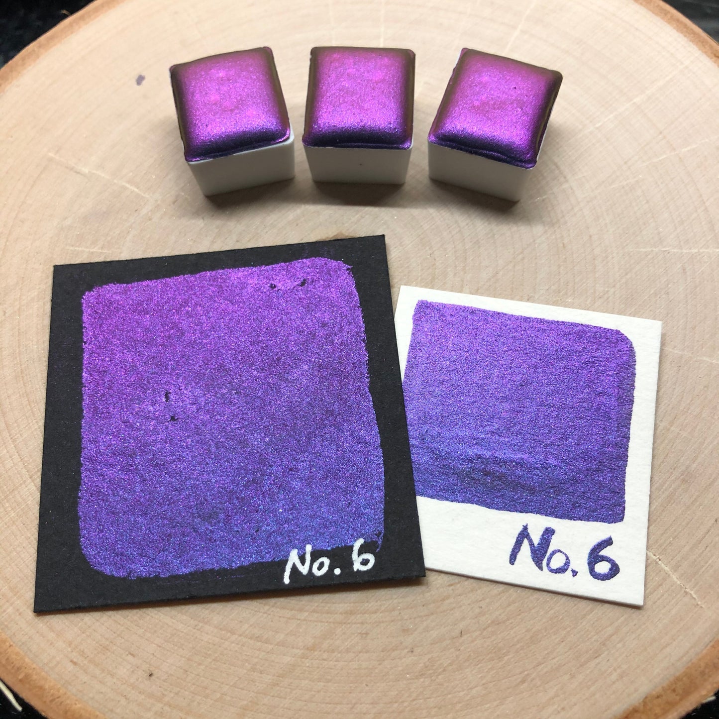 No.6 Number series Handmade color shift watercolor paints chrome pigments Half/Quarter/Mini