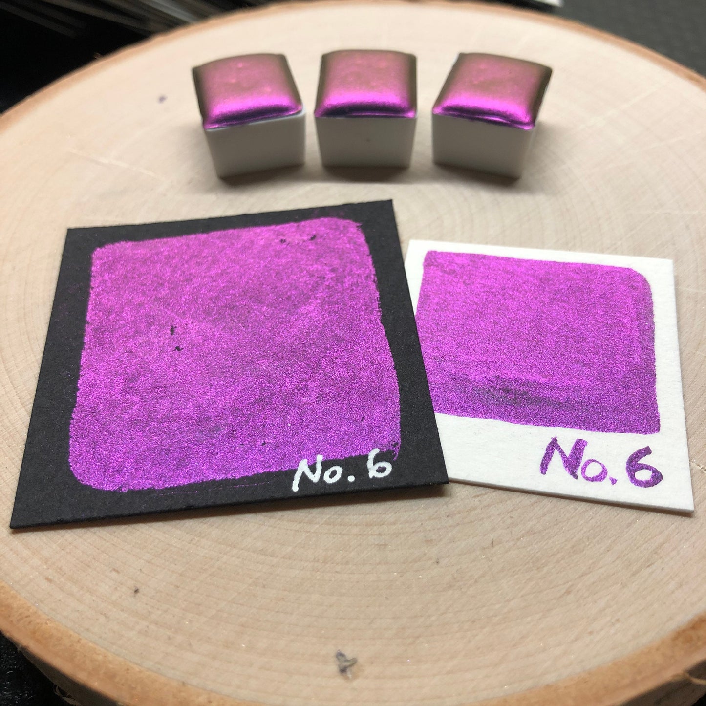 No.6 Number series Handmade color shift watercolor paints chrome pigments Half/Quarter/Mini