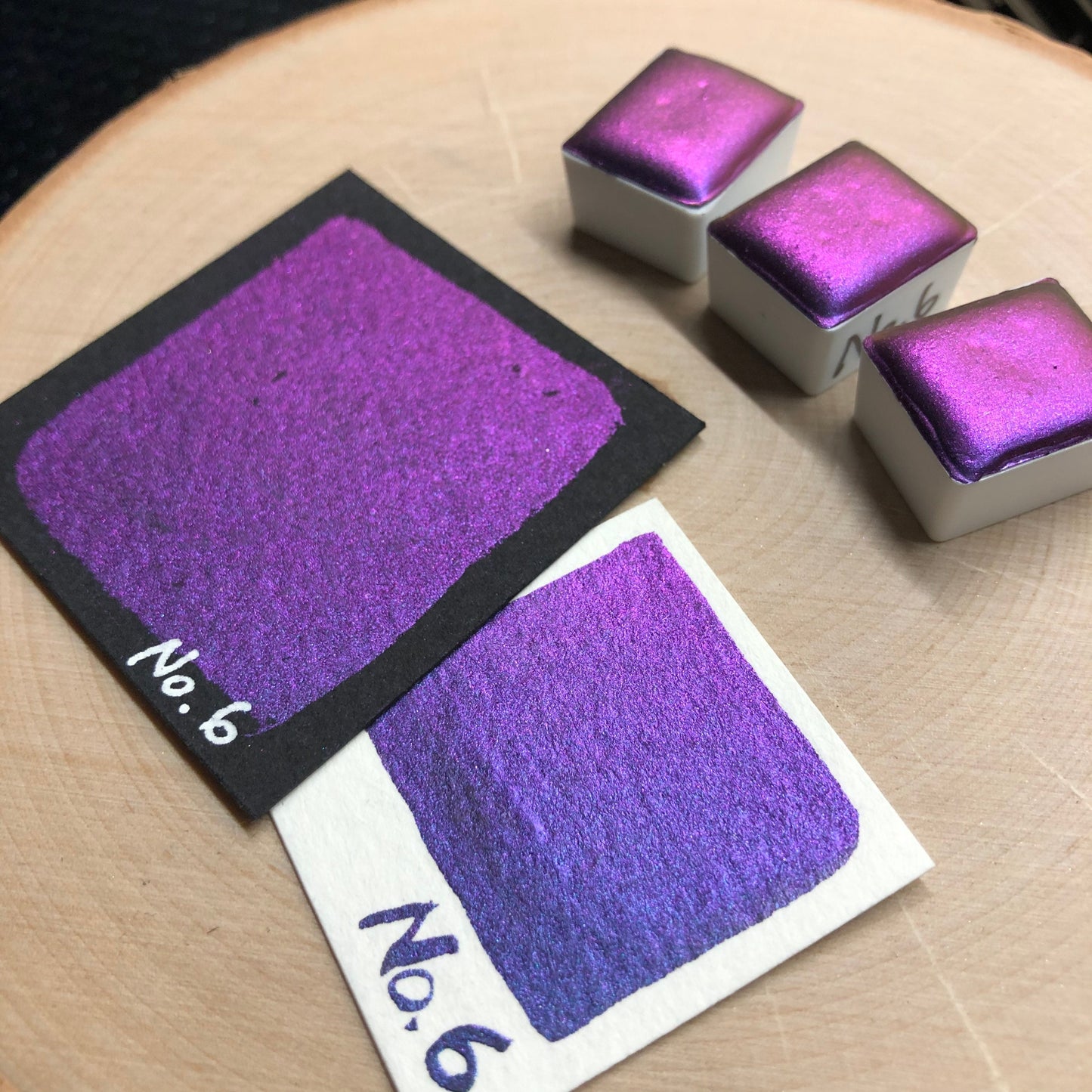 No.6 Number series Handmade color shift watercolor paints chrome pigments Half/Quarter/Mini