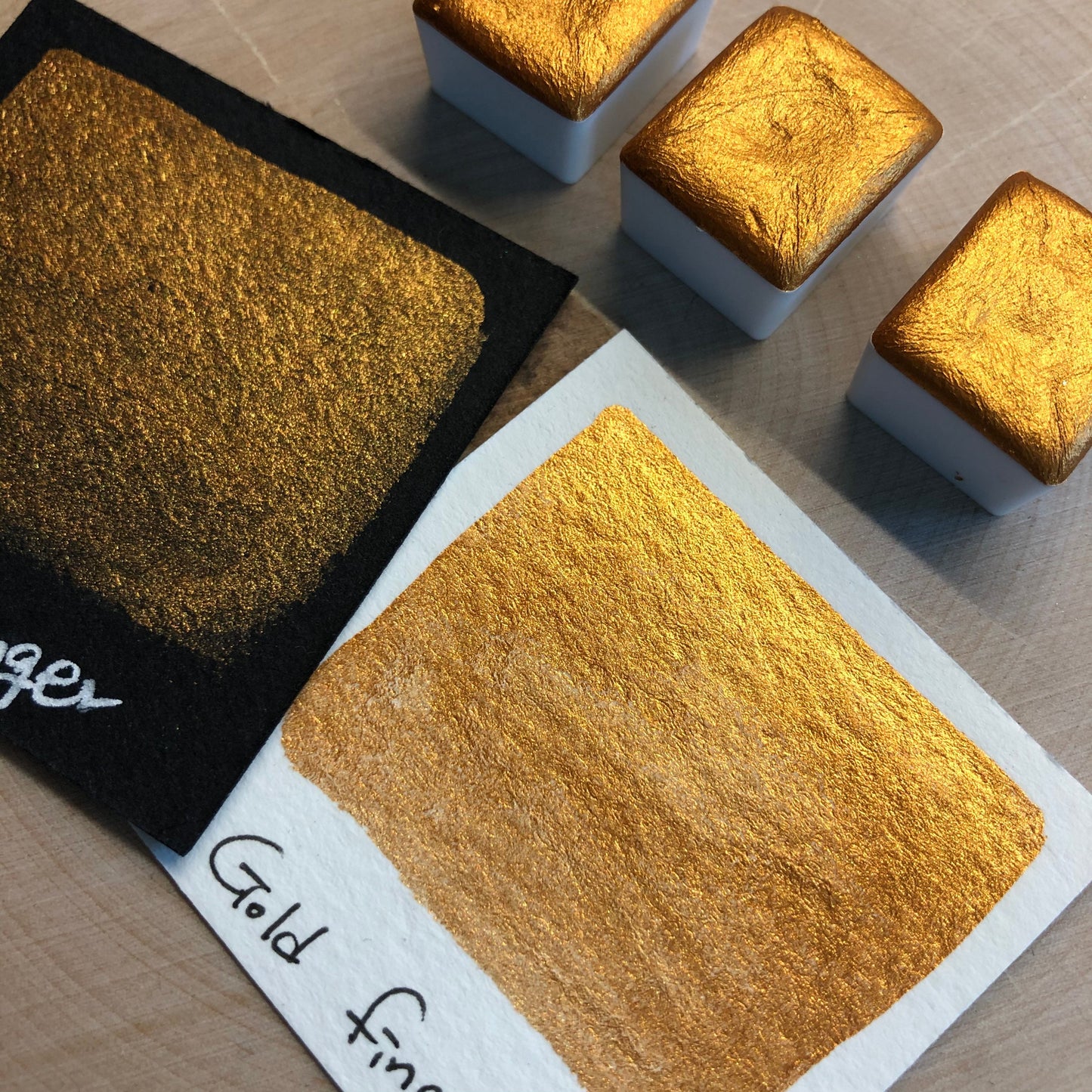 Gold finger watercolor paints half pan