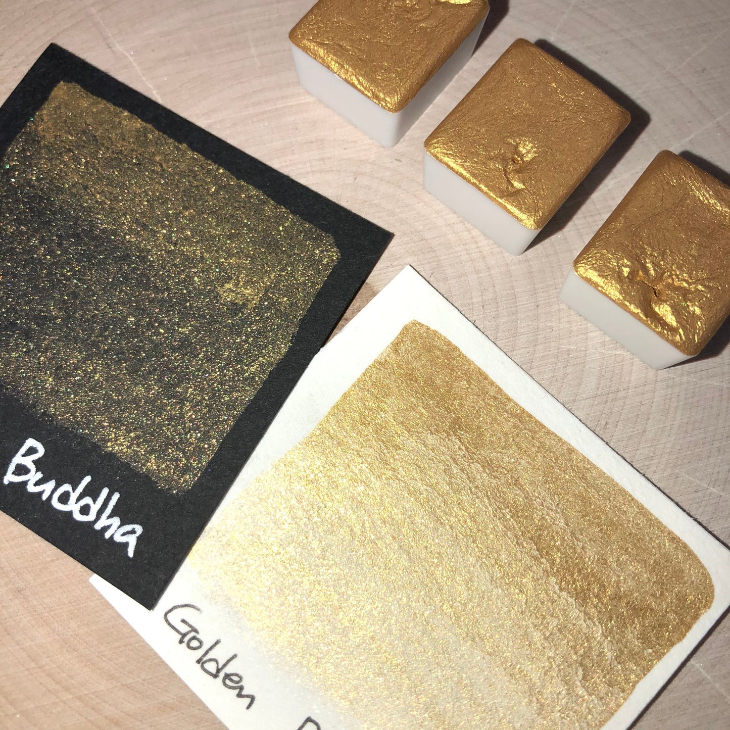 Golden buddha gold watercolor paints half pan