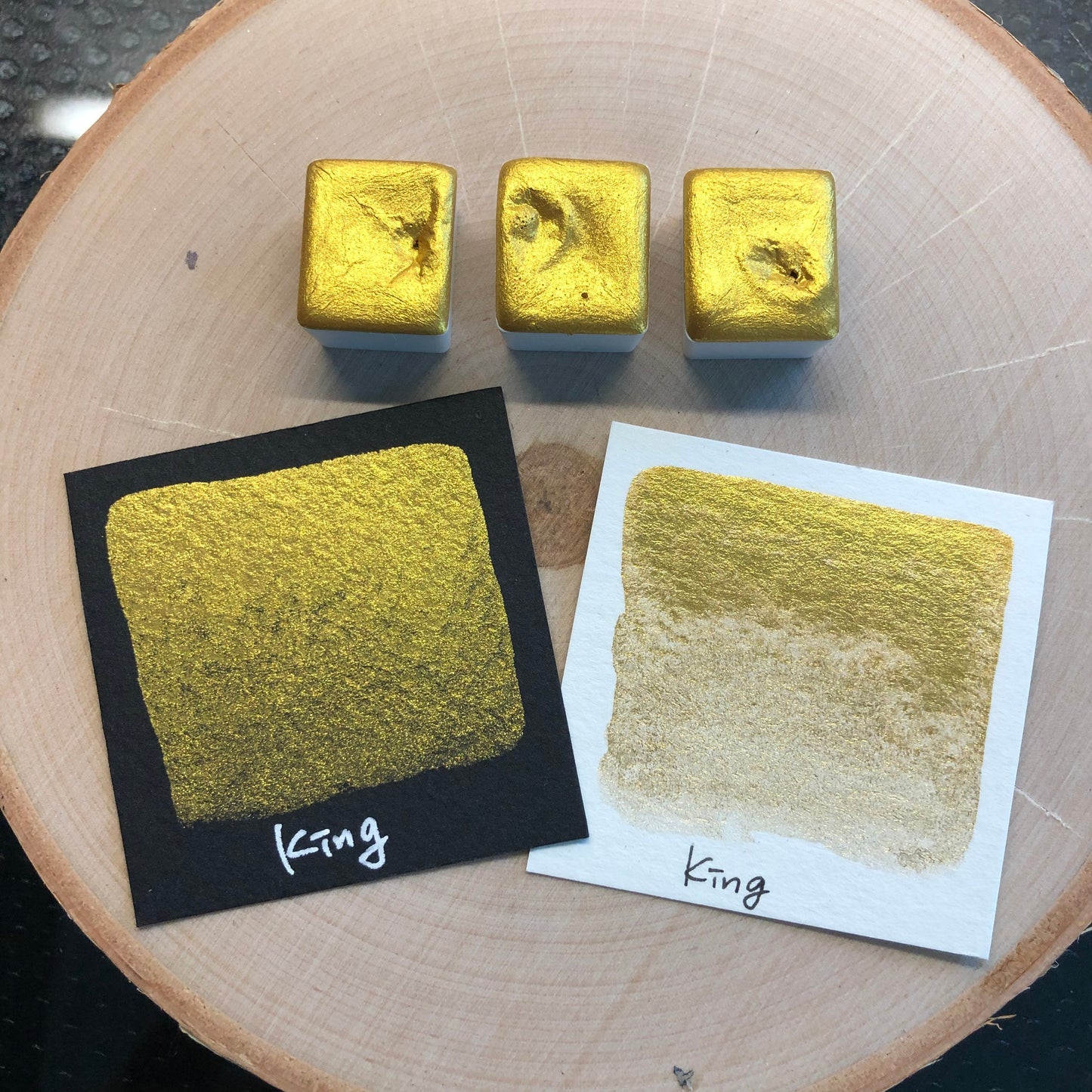 King watercolor gold paints half pan
