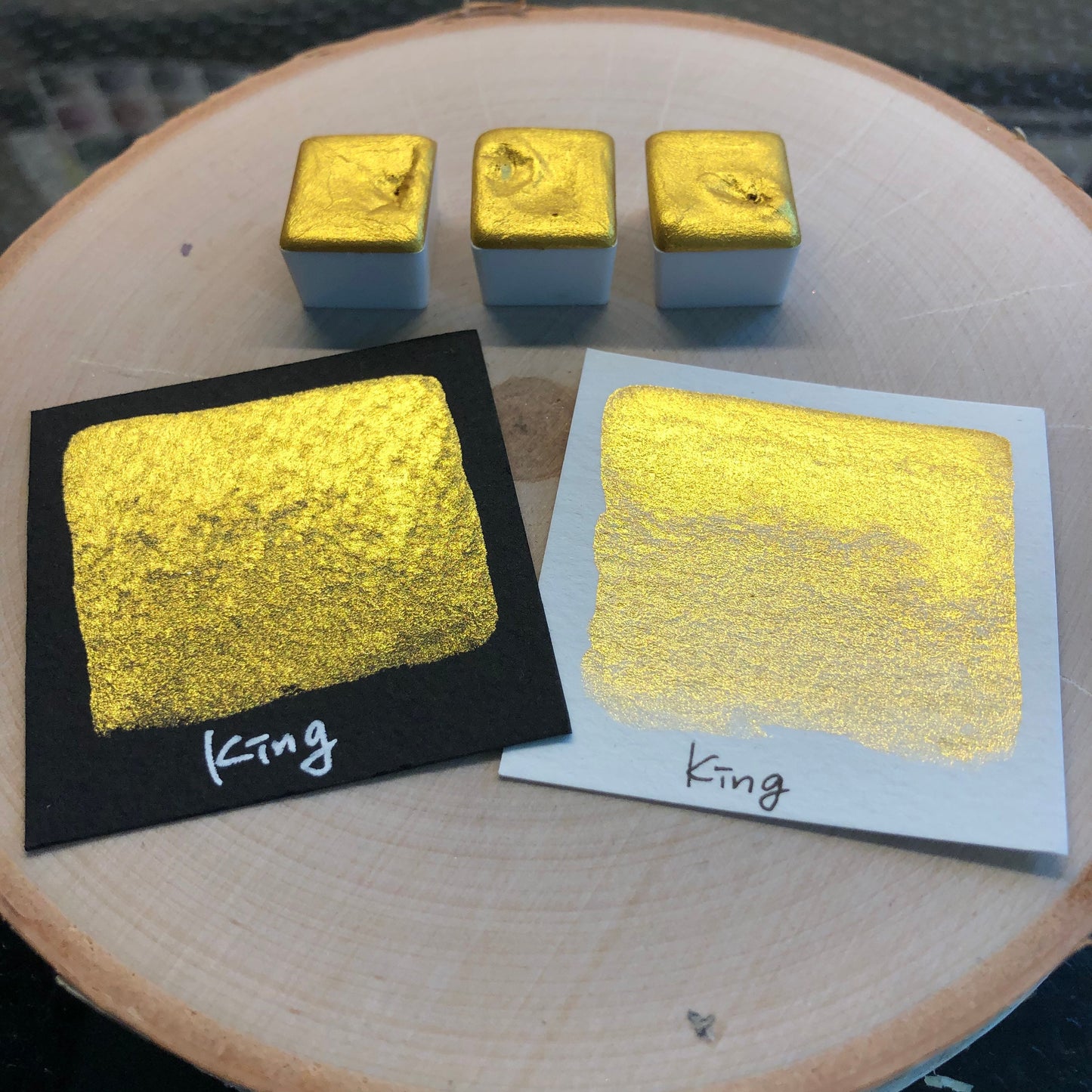 King watercolor gold paints half pan
