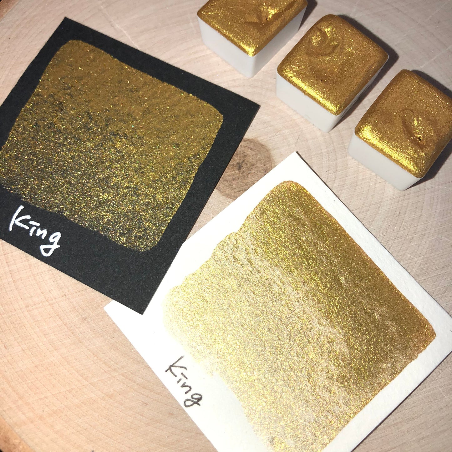 King watercolor gold paints half pan