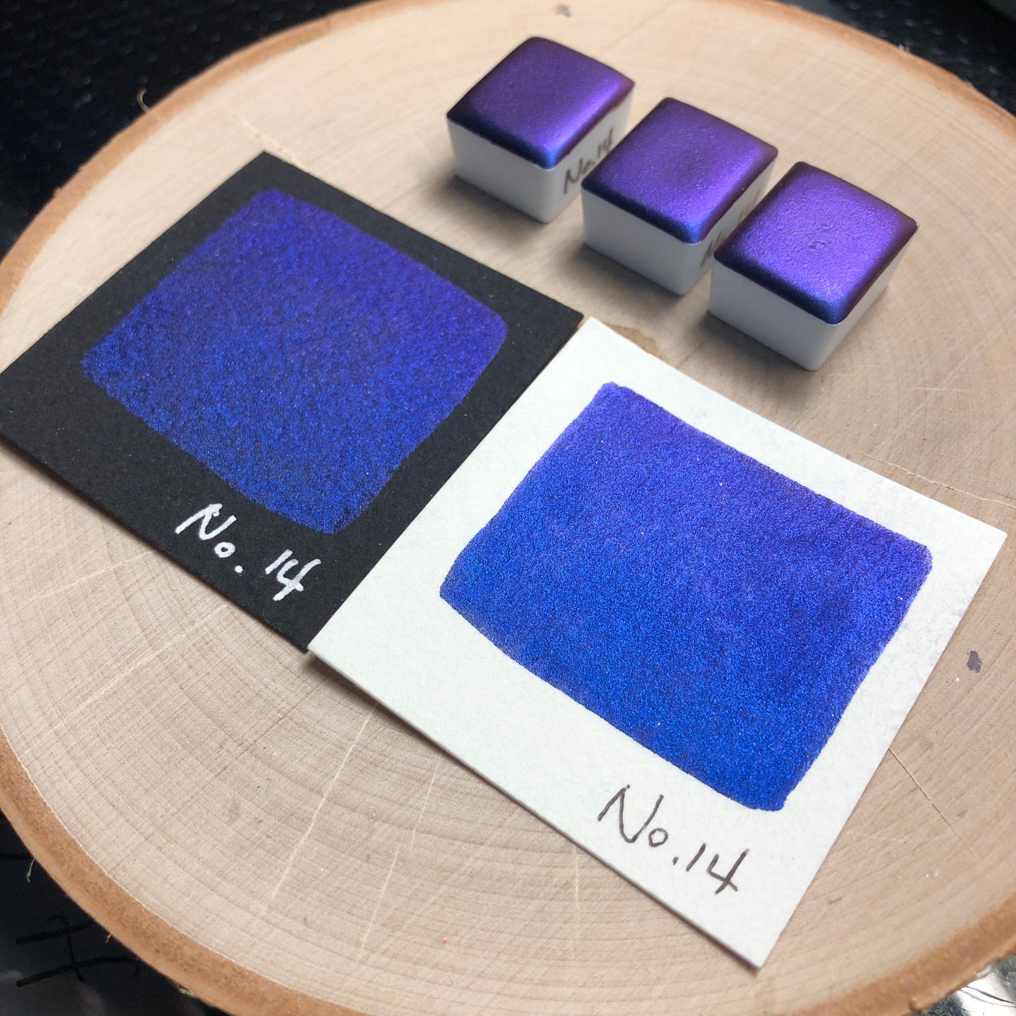 No.14 number series Handmade color shift watercolor paints chrome pigments Half/Quarter/Mini