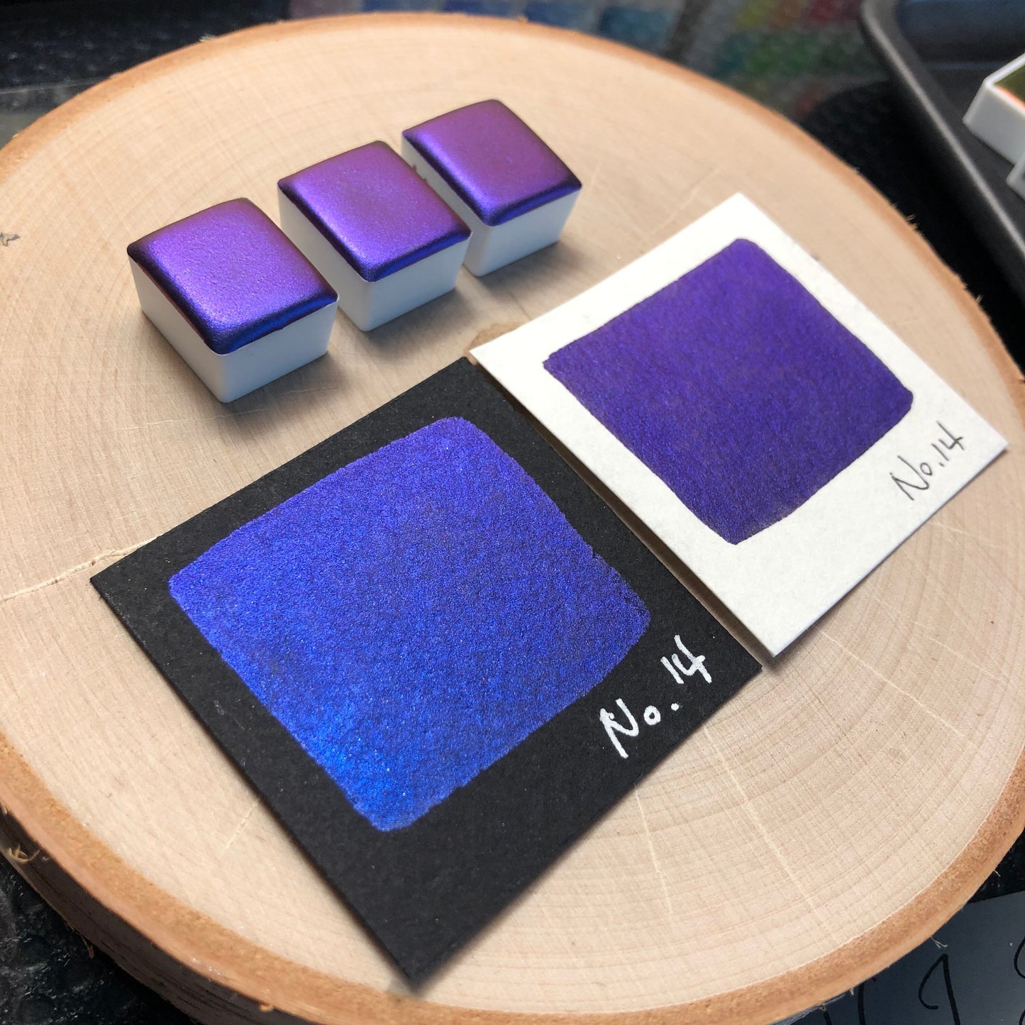No.14 number series Handmade color shift watercolor paints chrome pigments Half/Quarter/Mini