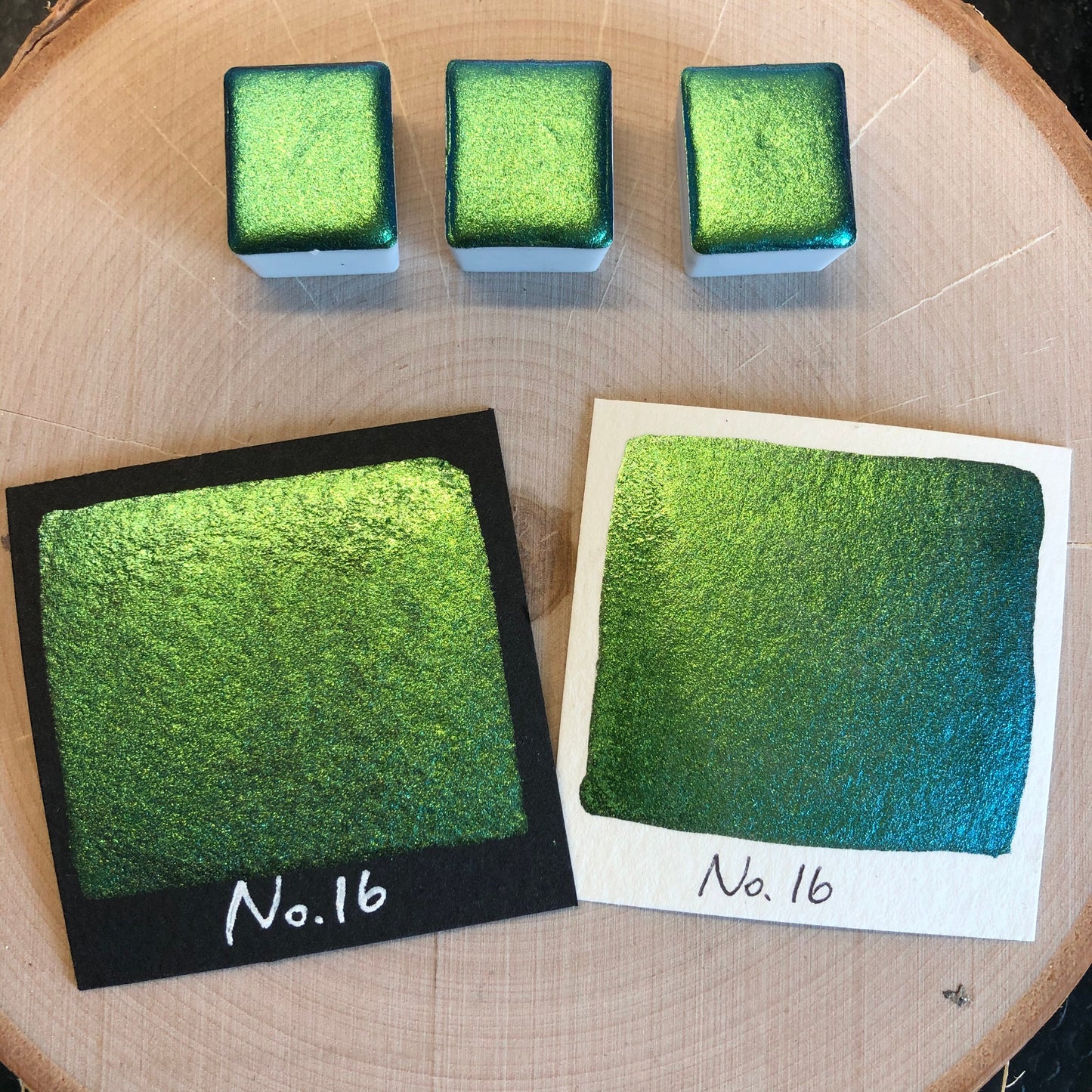 No.16 number series Handmade color shift watercolor paints chrome pigments Half/Quarter/Mini