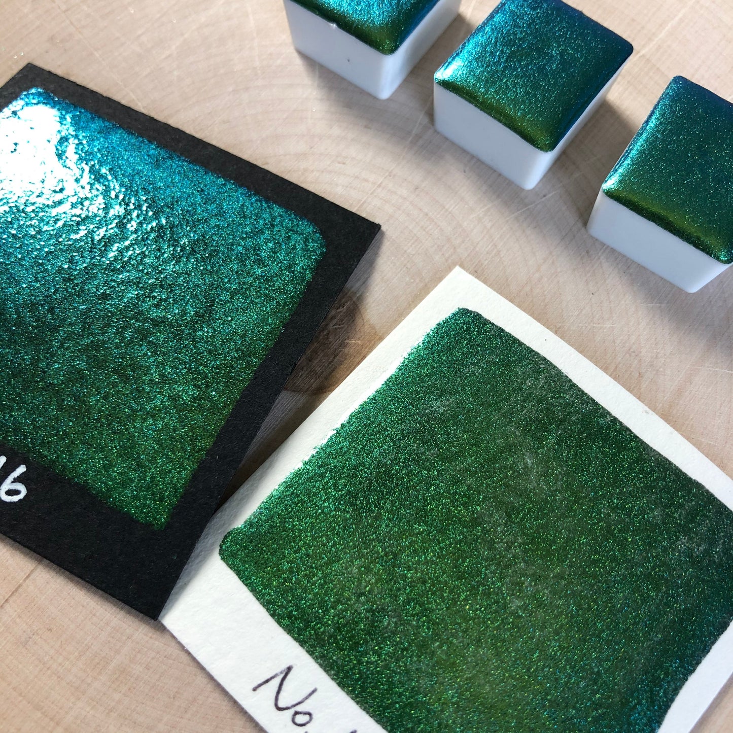 No.16 number series Handmade color shift watercolor paints chrome pigments Half/Quarter/Mini