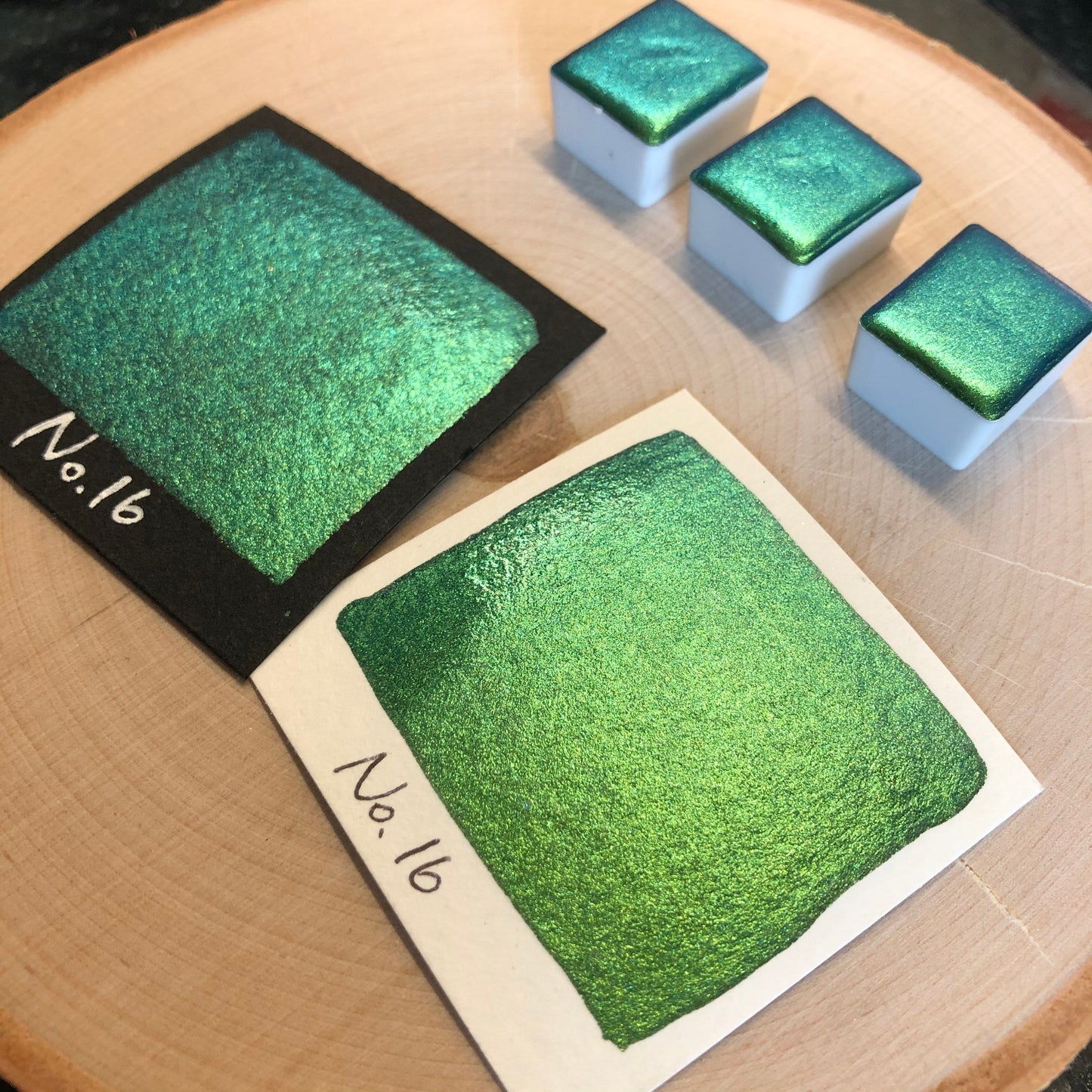 No.16 number series Handmade color shift watercolor paints chrome pigments Half/Quarter/Mini