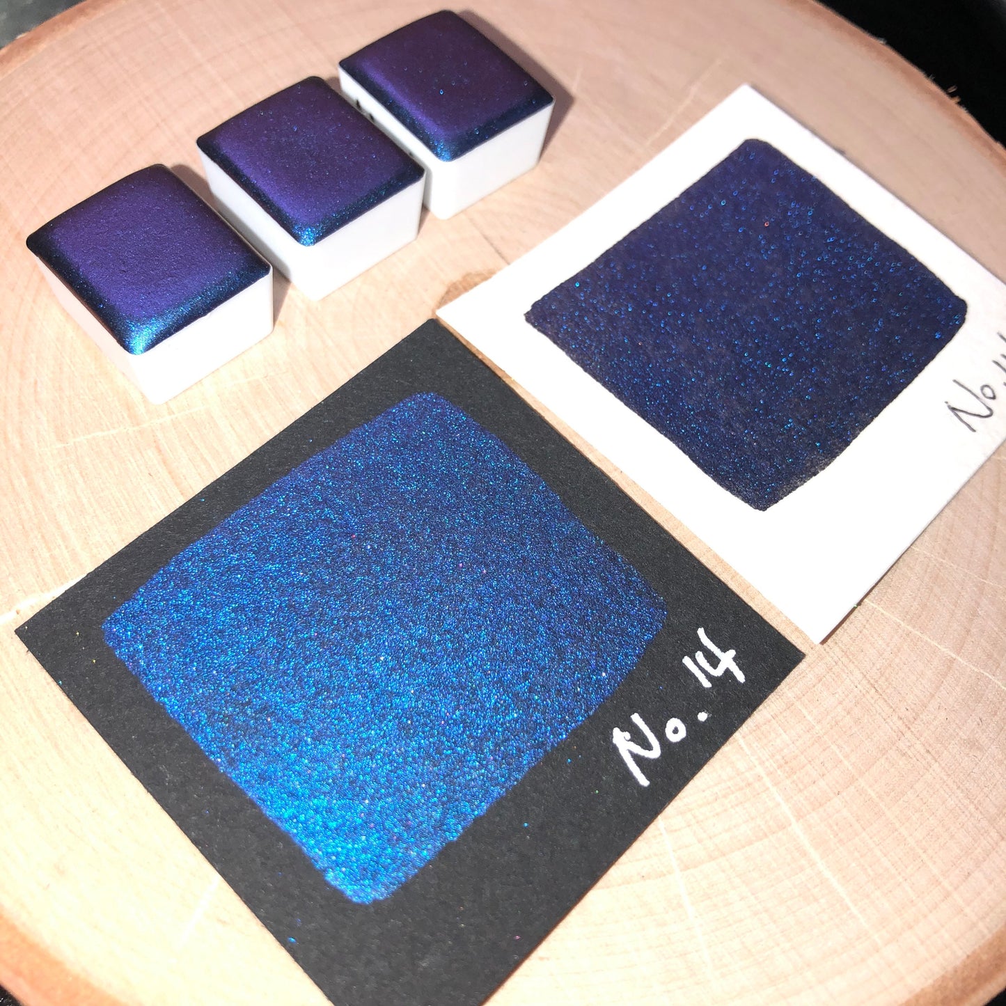 No.14 number series Handmade color shift watercolor paints chrome pigments Half/Quarter/Mini