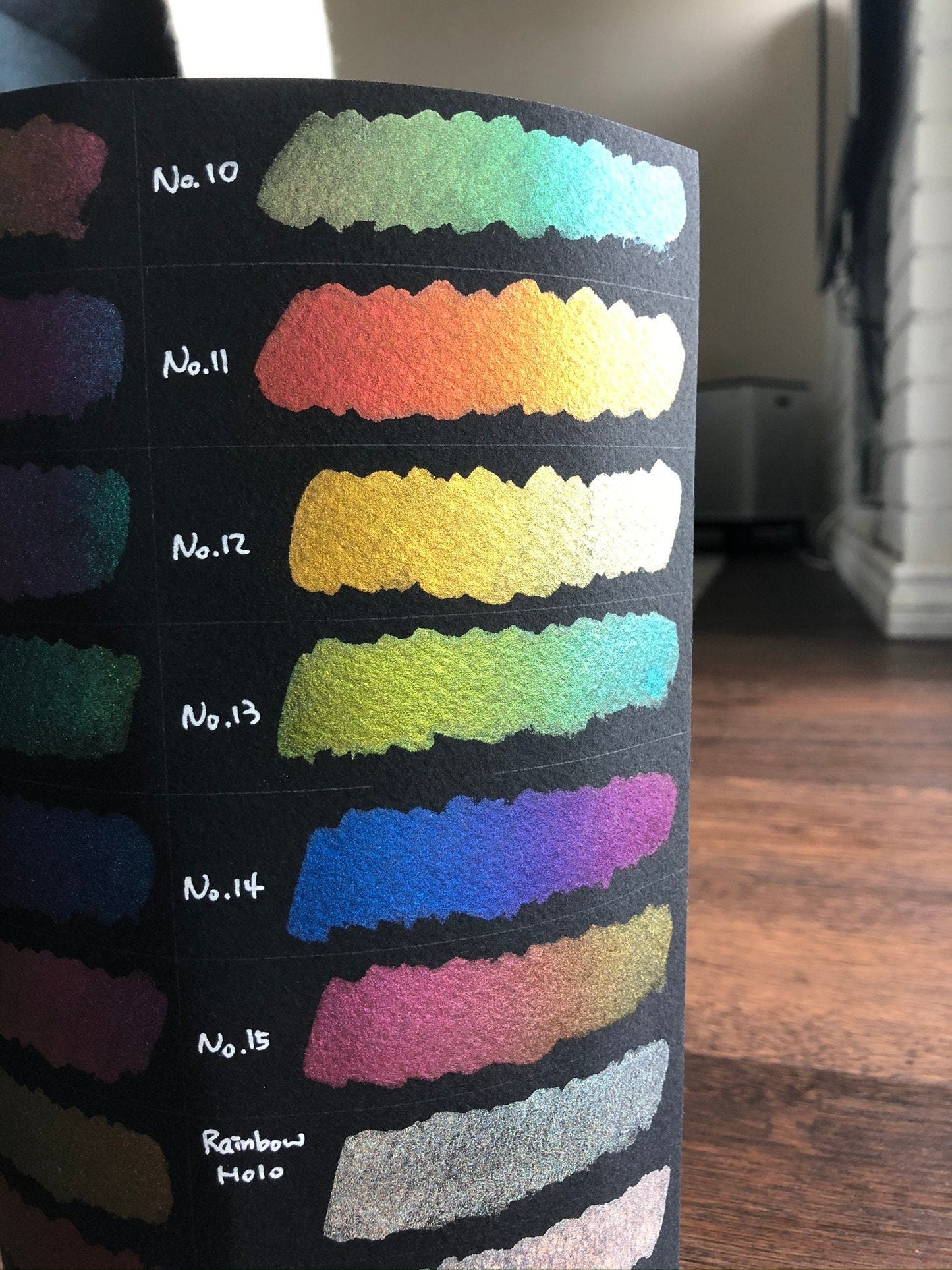 Button Number Set Handmade Color shift Chrome Watercolor Paint