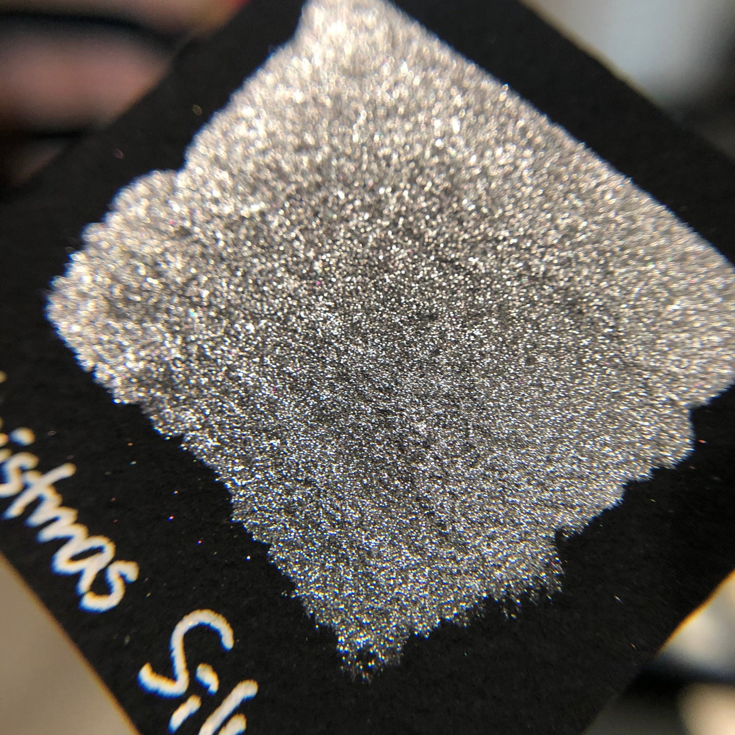 Silver Christmas Chrome watercolor paint half pan