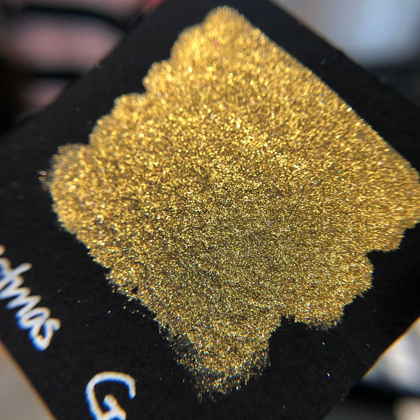 Gold Christmas Chrome watercolor paint half pan