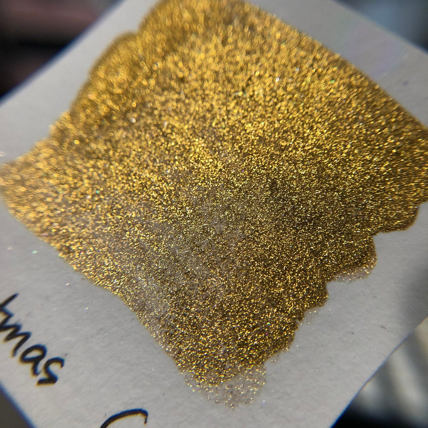 Gold Christmas Chrome watercolor paint half pan