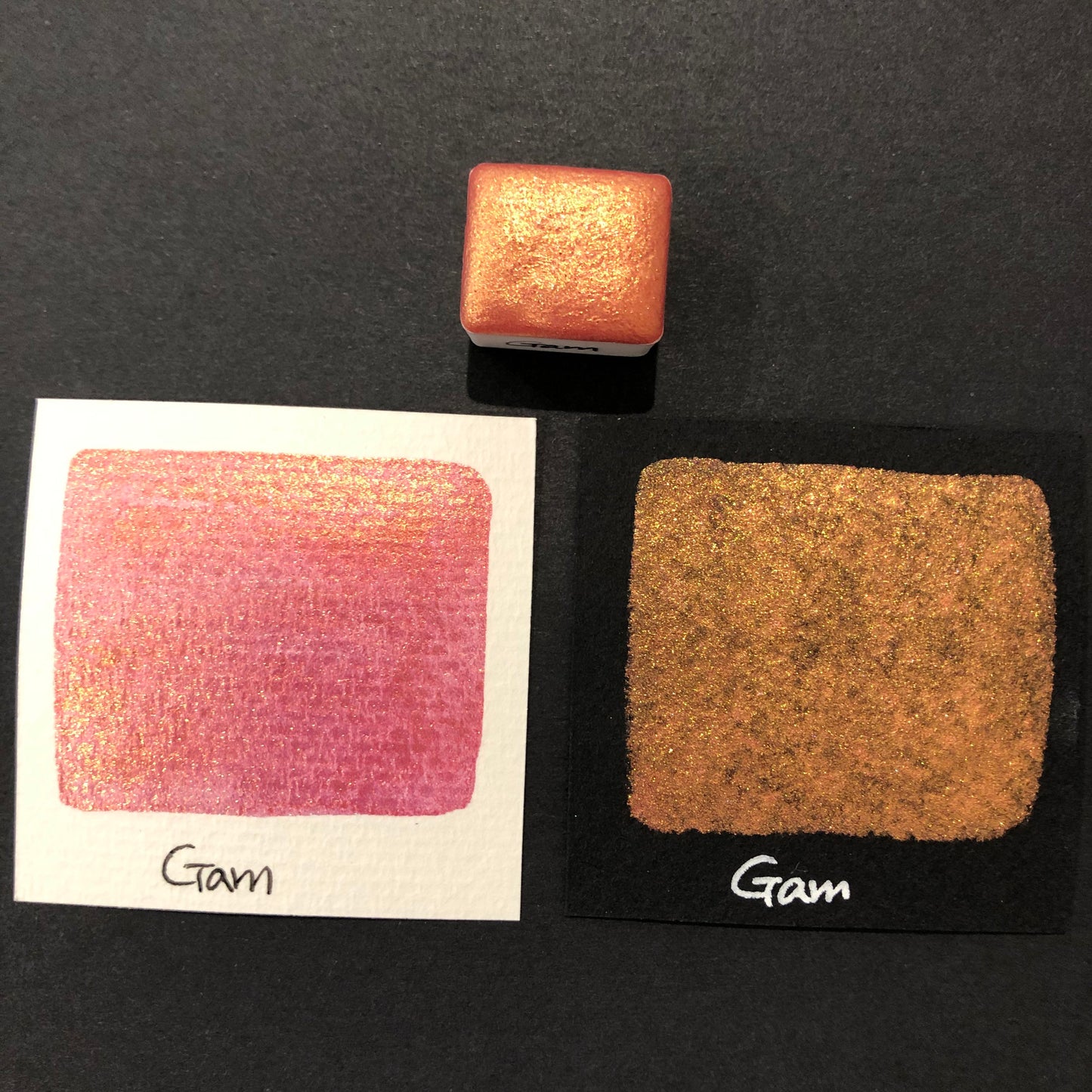 Gam orange watercolor paints Half pans
