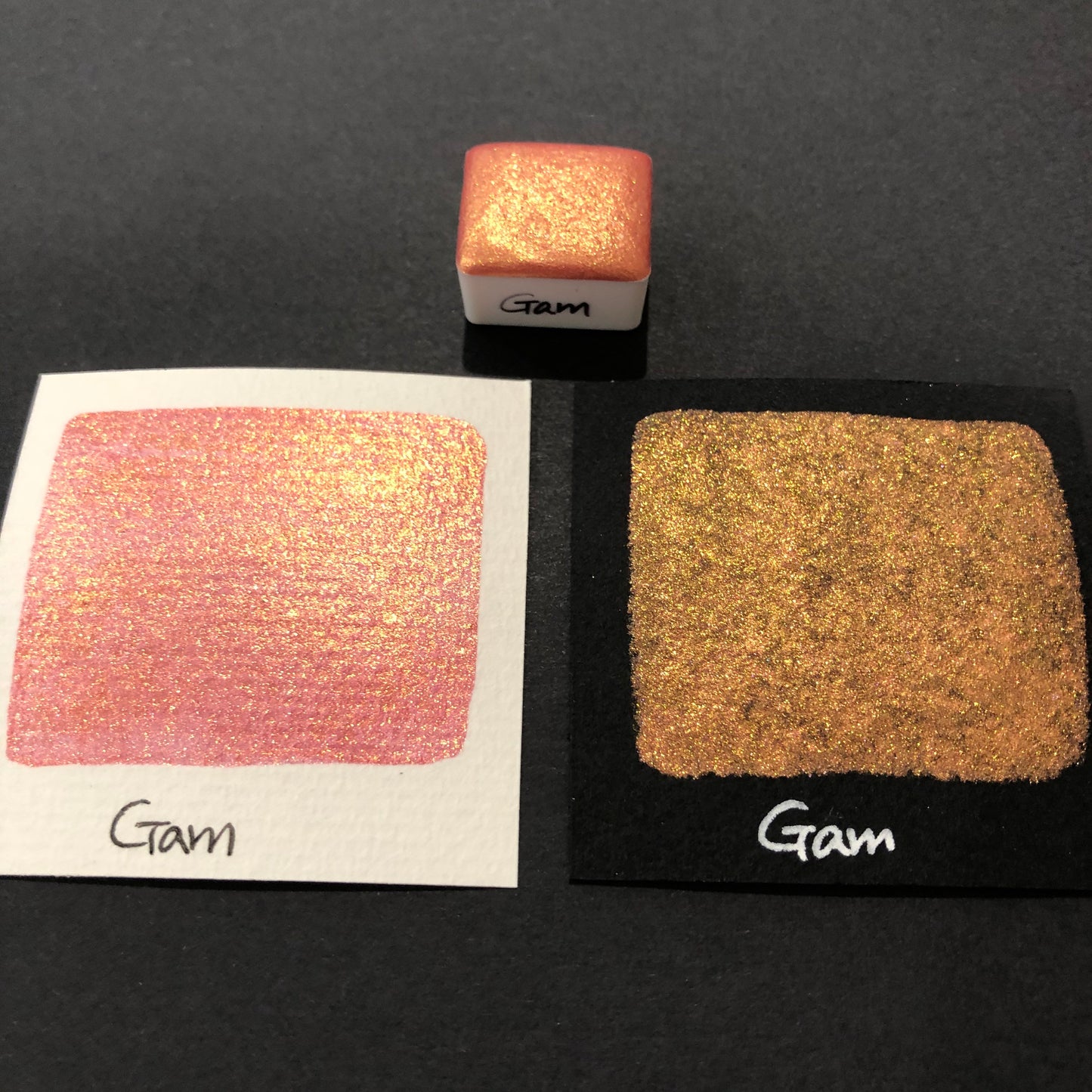 Gam orange watercolor paints Half pans