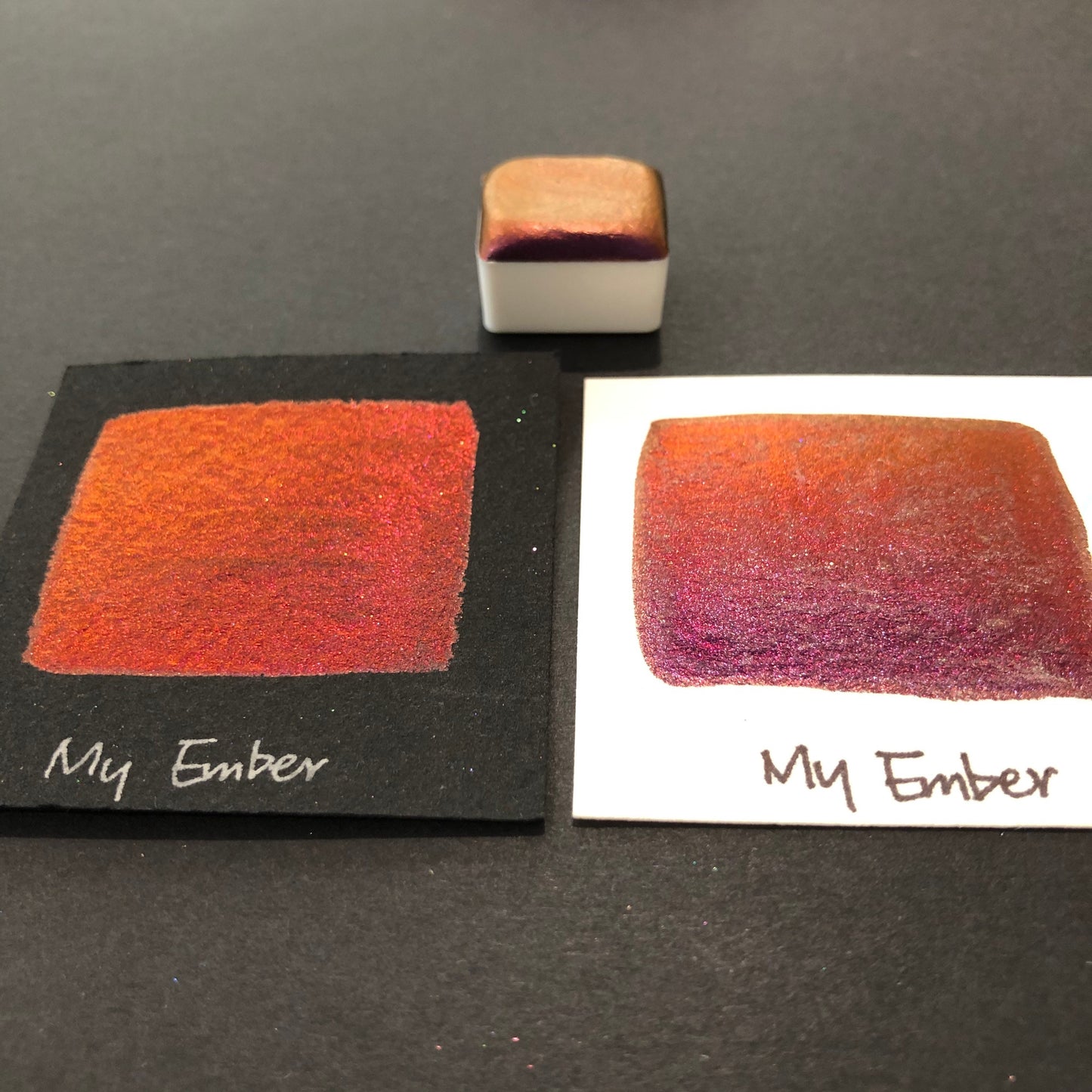 My Ember Shiny colorshift watercolor paint Half/Quarter/Mini