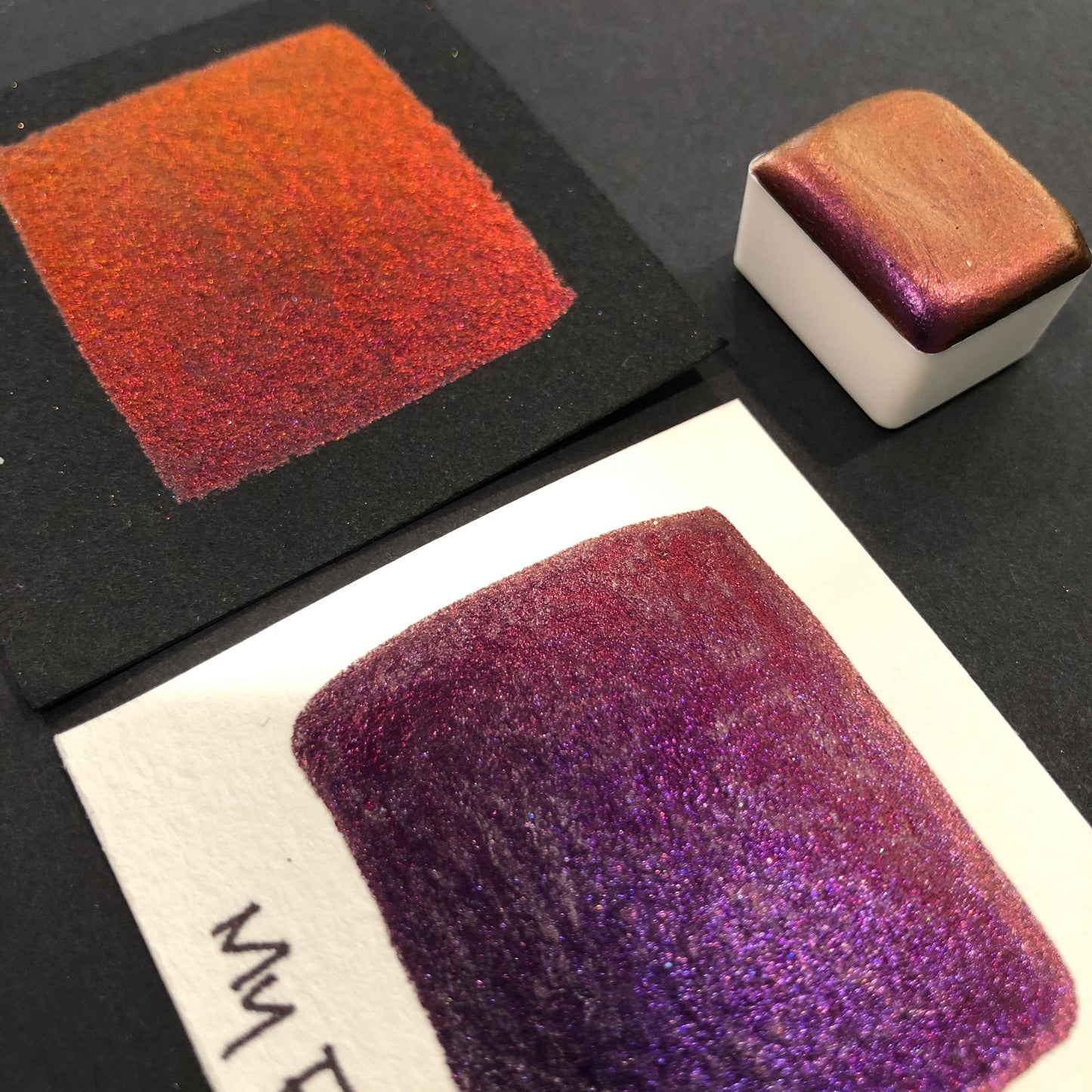 My Ember Shiny colorshift watercolor paint Half/Quarter/Mini