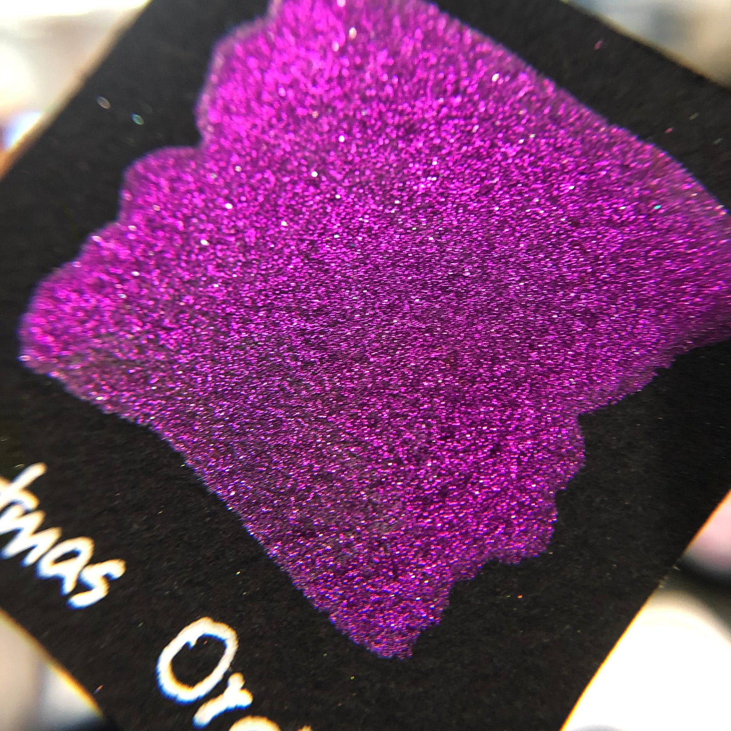 Orchid Christmas Chrome watercolor paint half pan