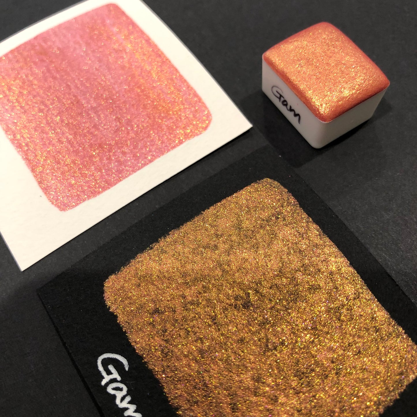 Gam orange watercolor paints Half pans