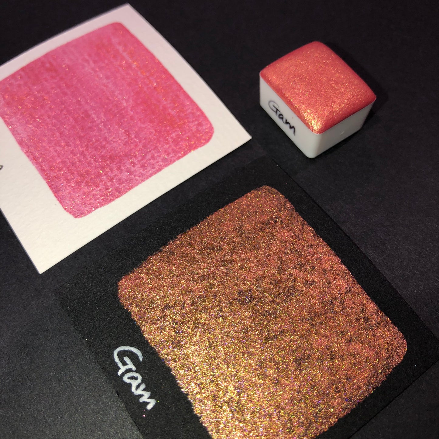 Gam orange watercolor paints Half pans