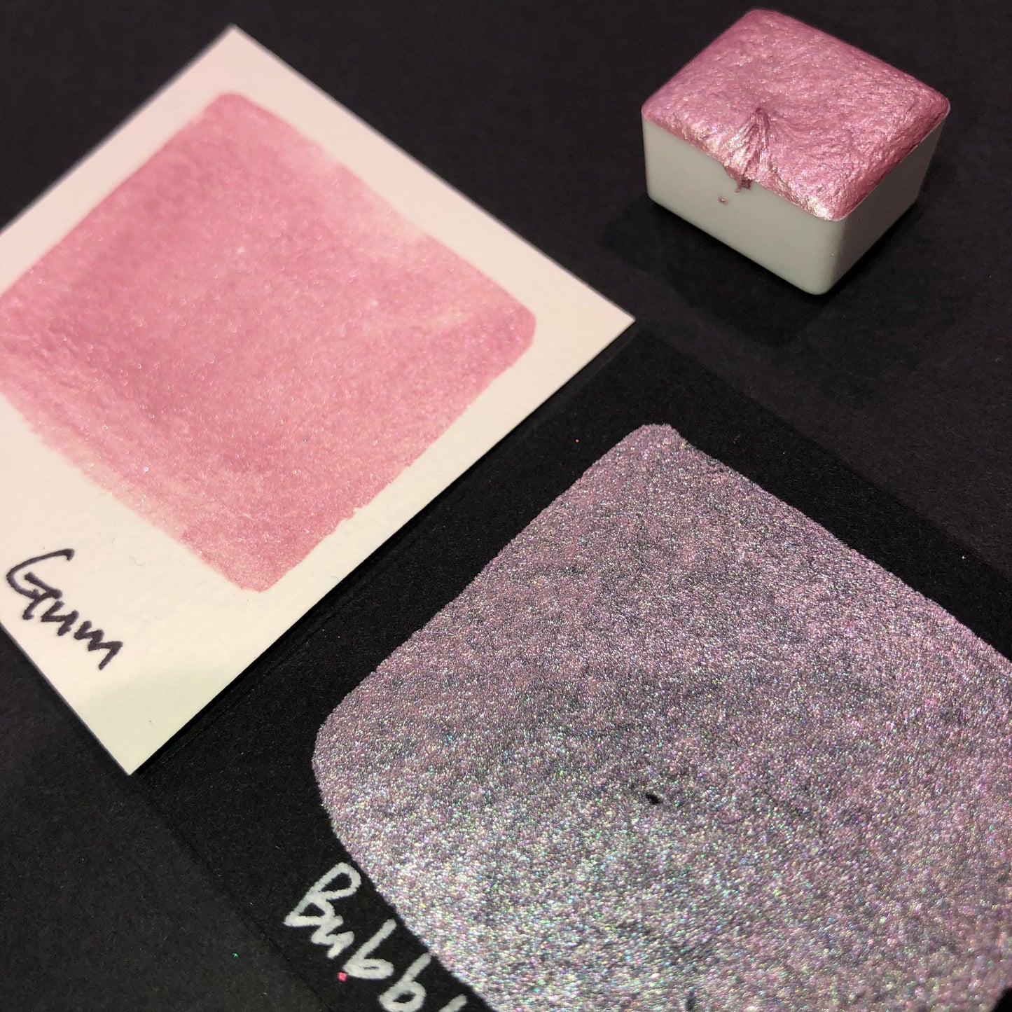 Bubble Gum pink watercolor paints Half pan