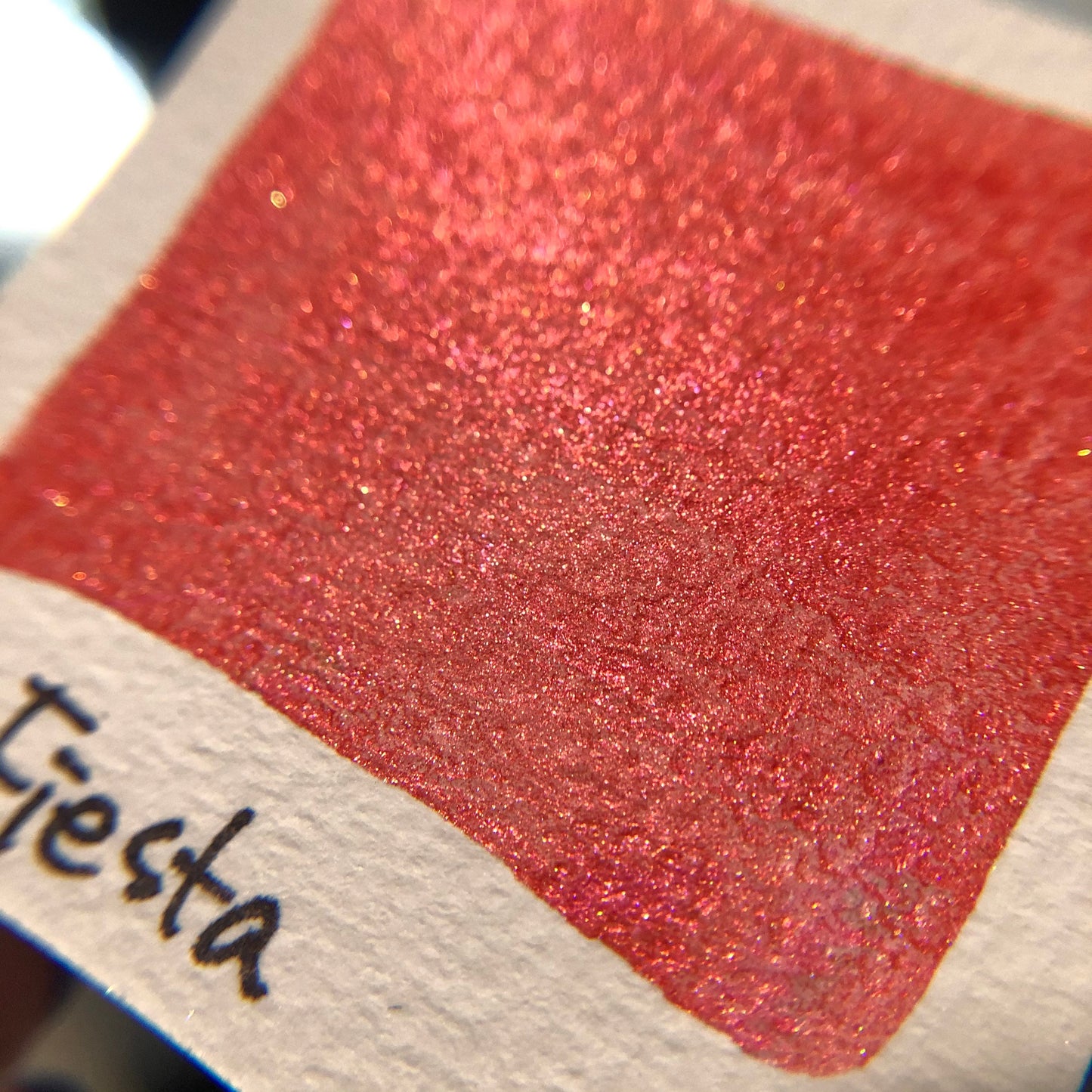 Fiesta red watercolor paints Half pan