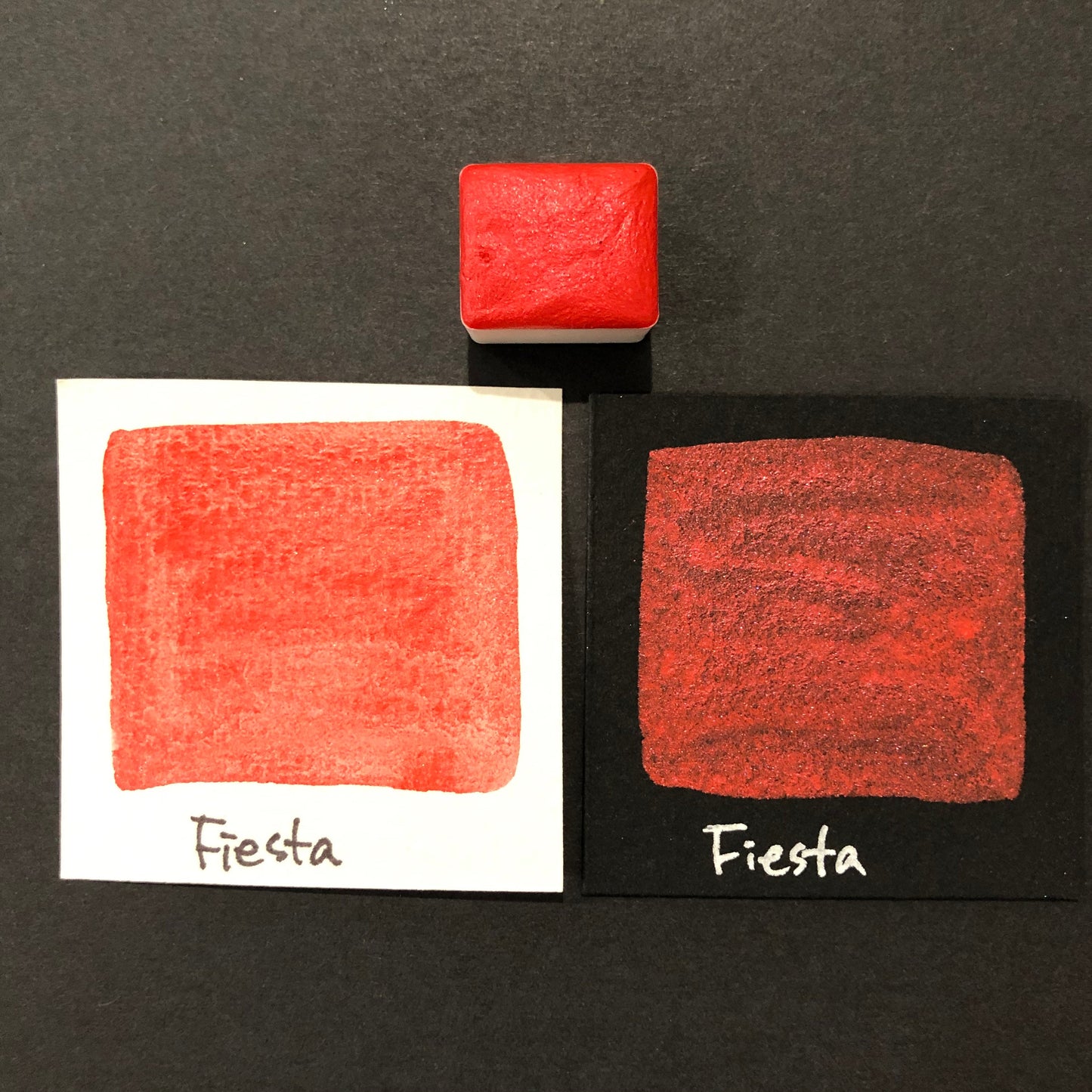 Fiesta red watercolor paints Half pan