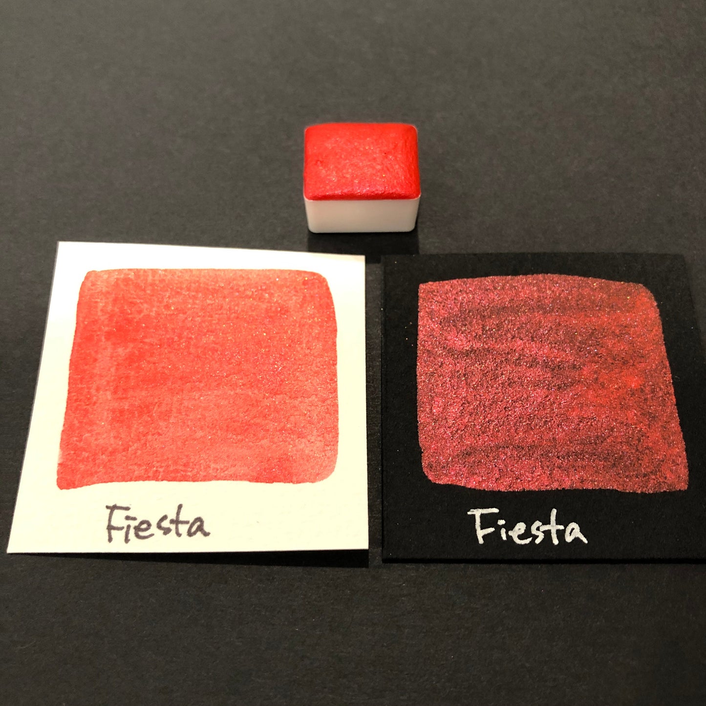 Fiesta red watercolor paints Half pan