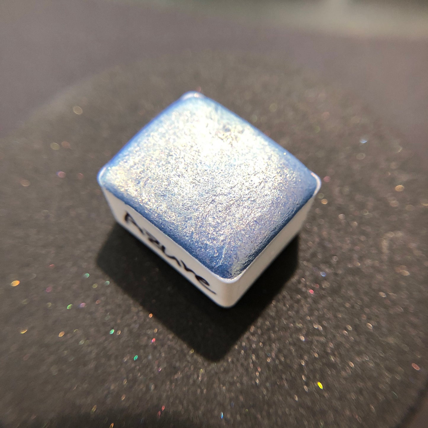 Azure blue watercolor paints Half pan