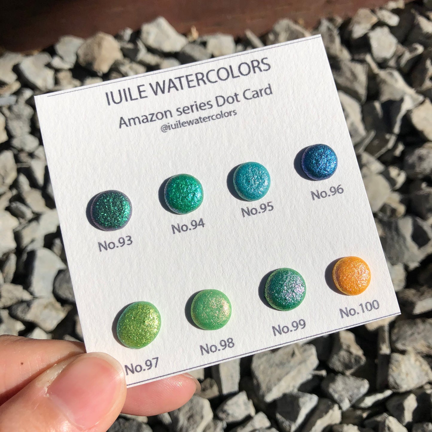 Last Chance! Amazon Dot Card Tester Sampler Watercolor Shimmer Glittery Paints