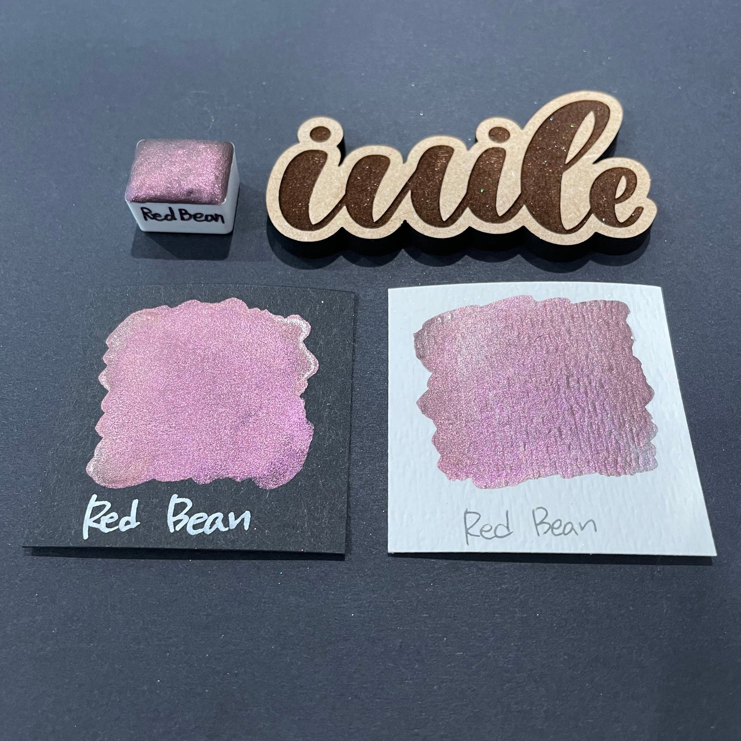Red Bean purple watercolor paints Half pans
