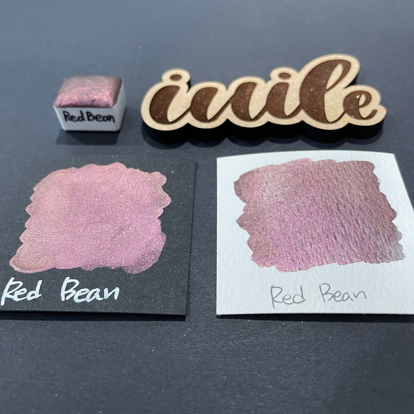 Red Bean purple watercolor paints Half pans