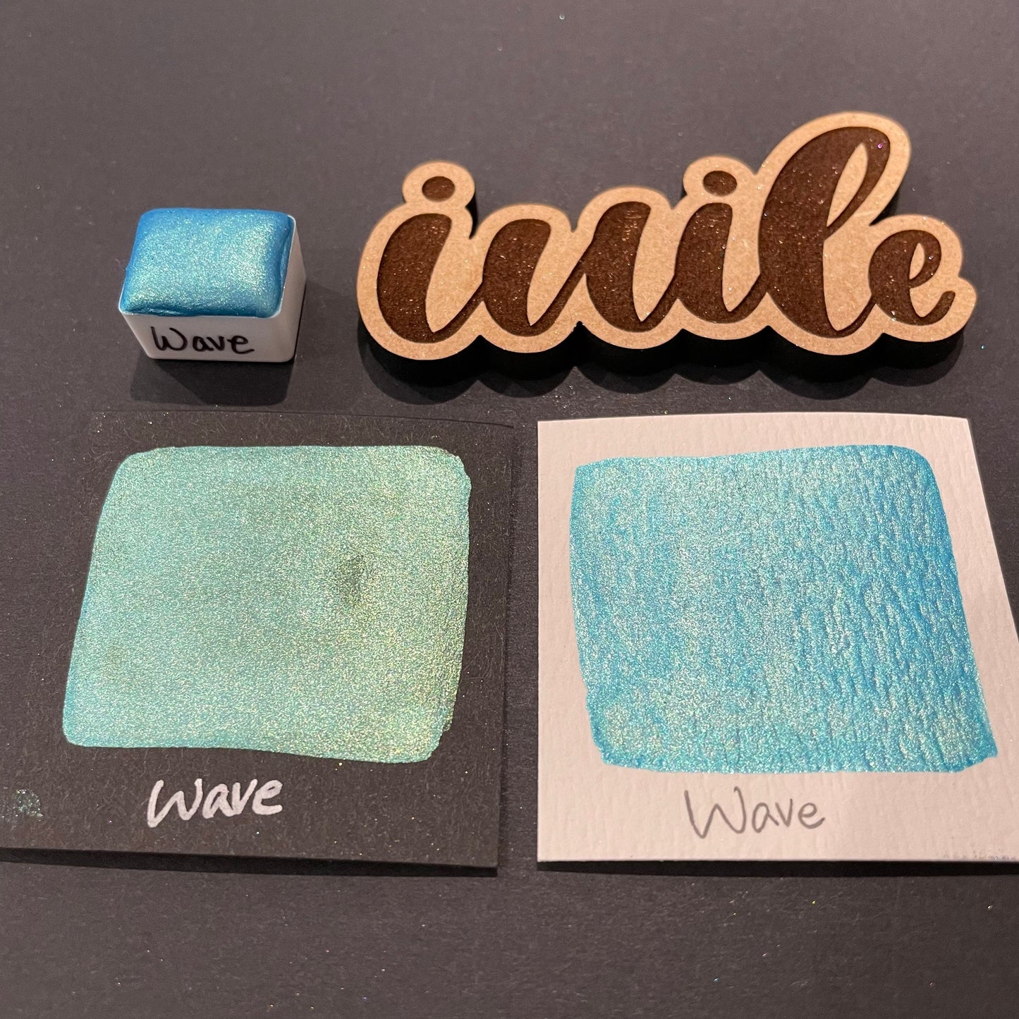 Wave teal watercolor paints Half pans