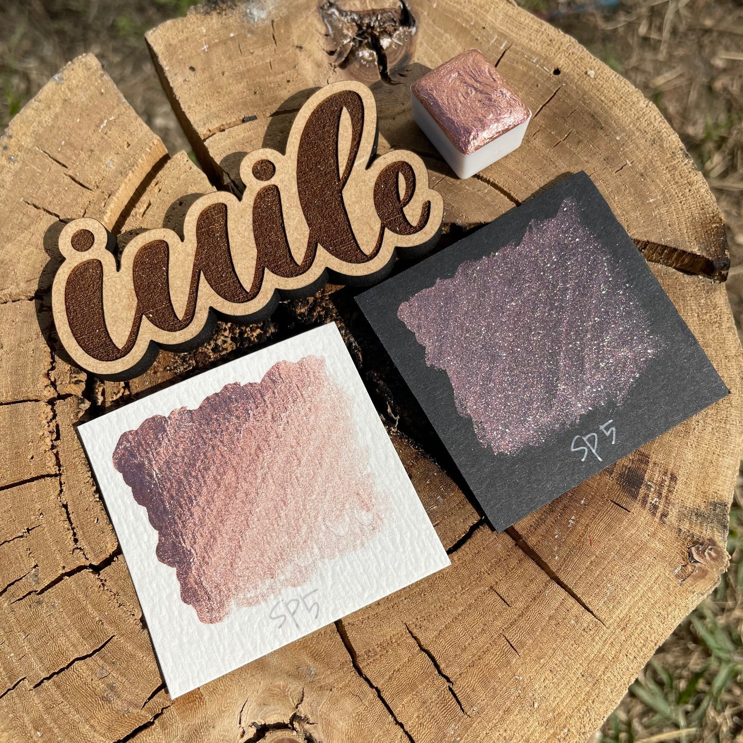 SP5 gold sparkle GDSP watercolor paints Half pans