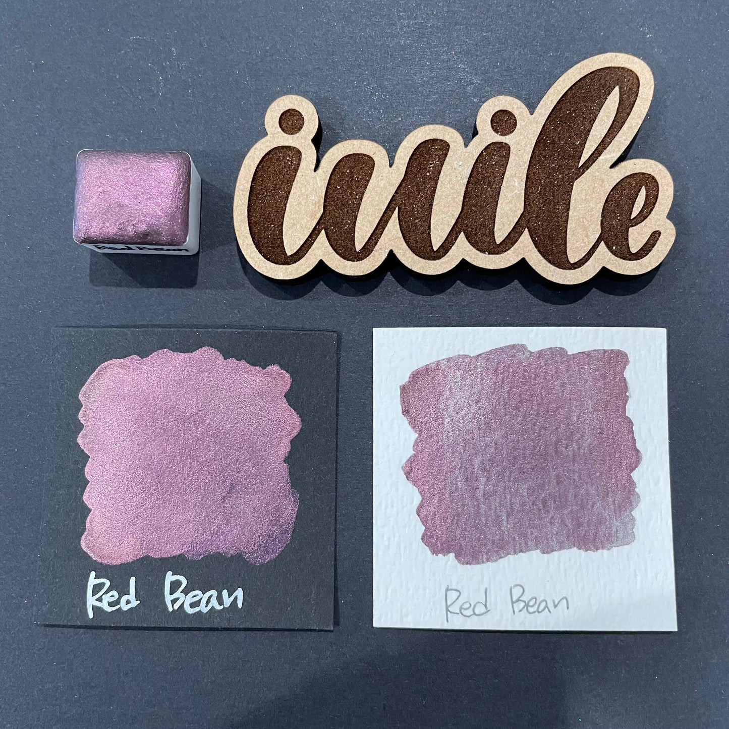 Red Bean purple watercolor paints Half pans