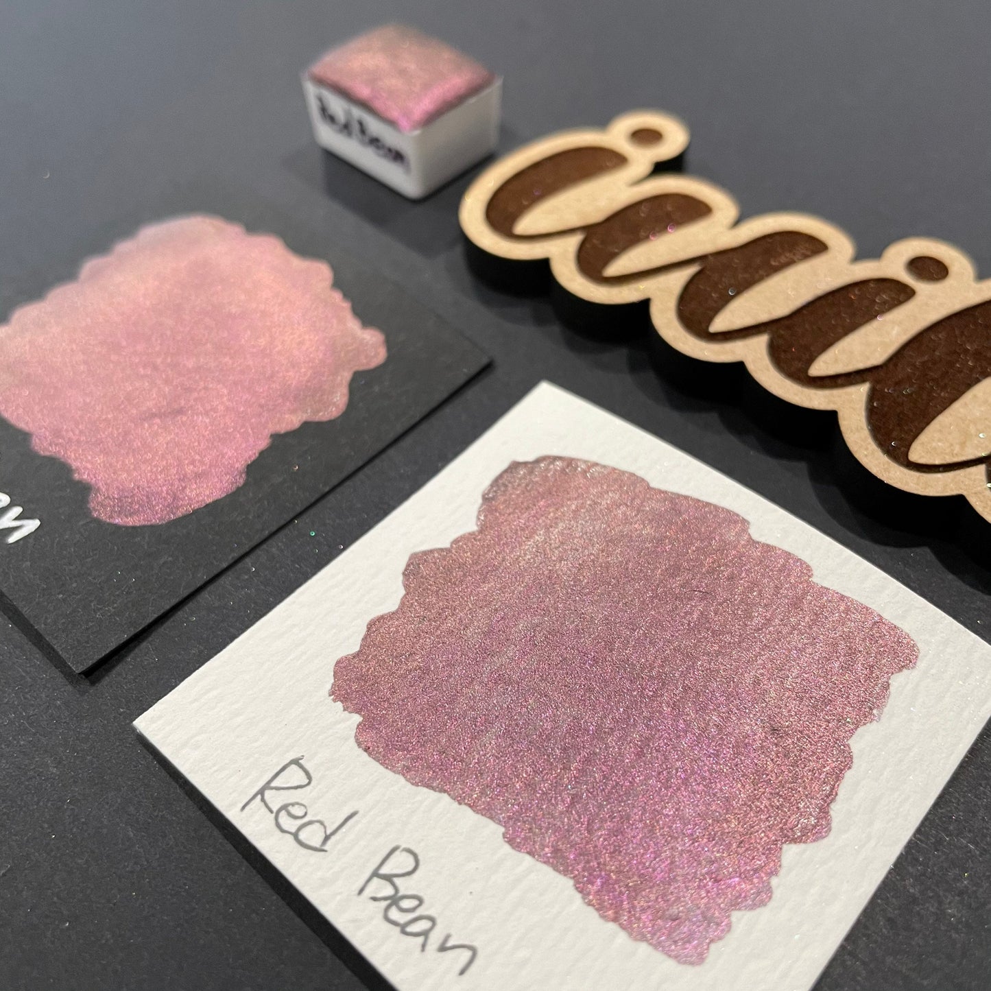 Red Bean purple watercolor paints Half pans