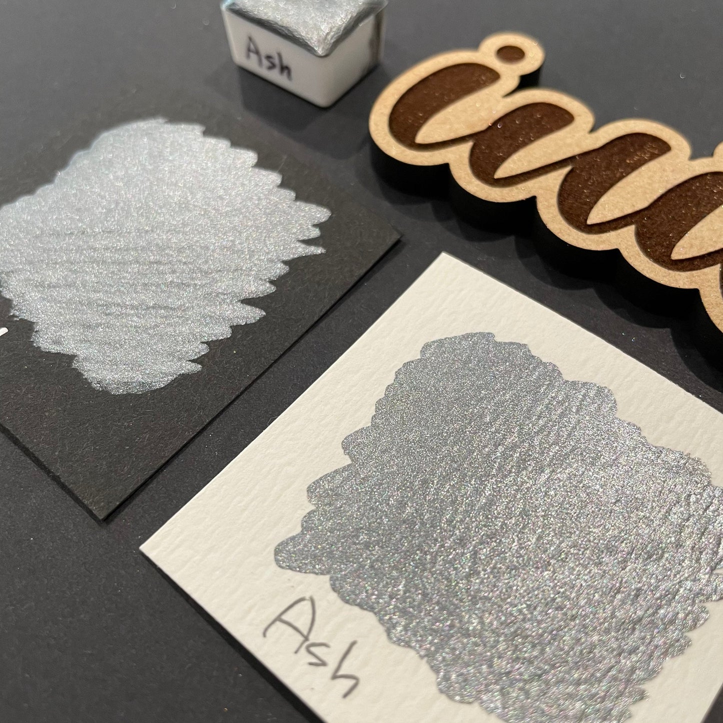 Ash grey watercolor paints Half pans