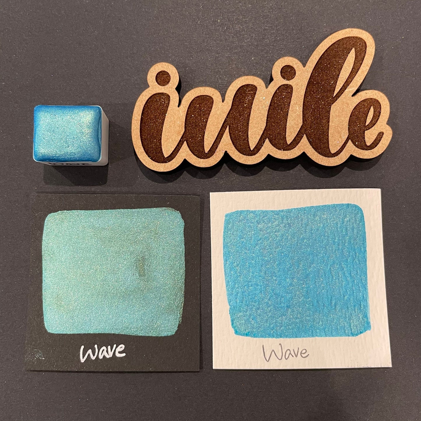 Wave teal watercolor paints Half pans