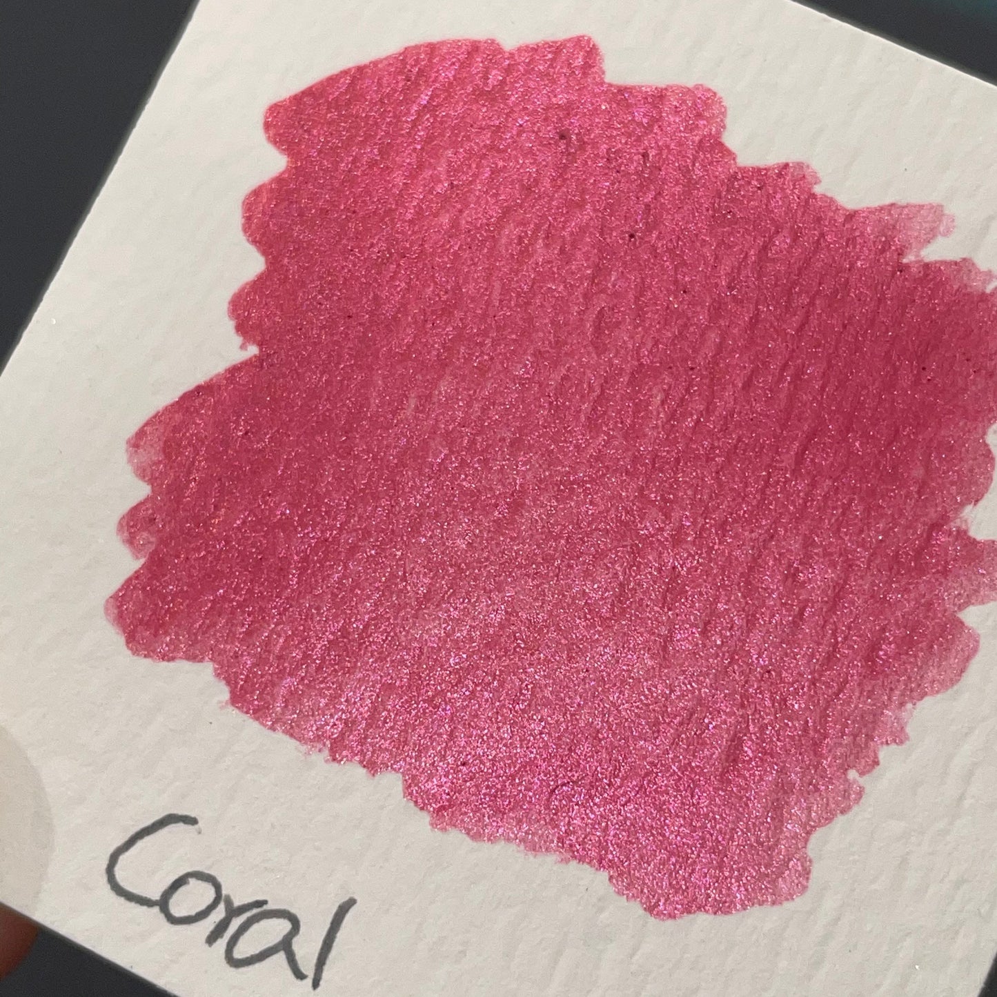 Coral pink watercolor paints Half pans