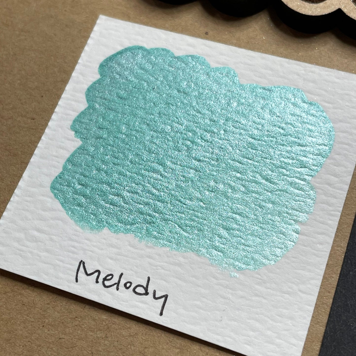 Melody teal Handmade shimmer watercolor paints
